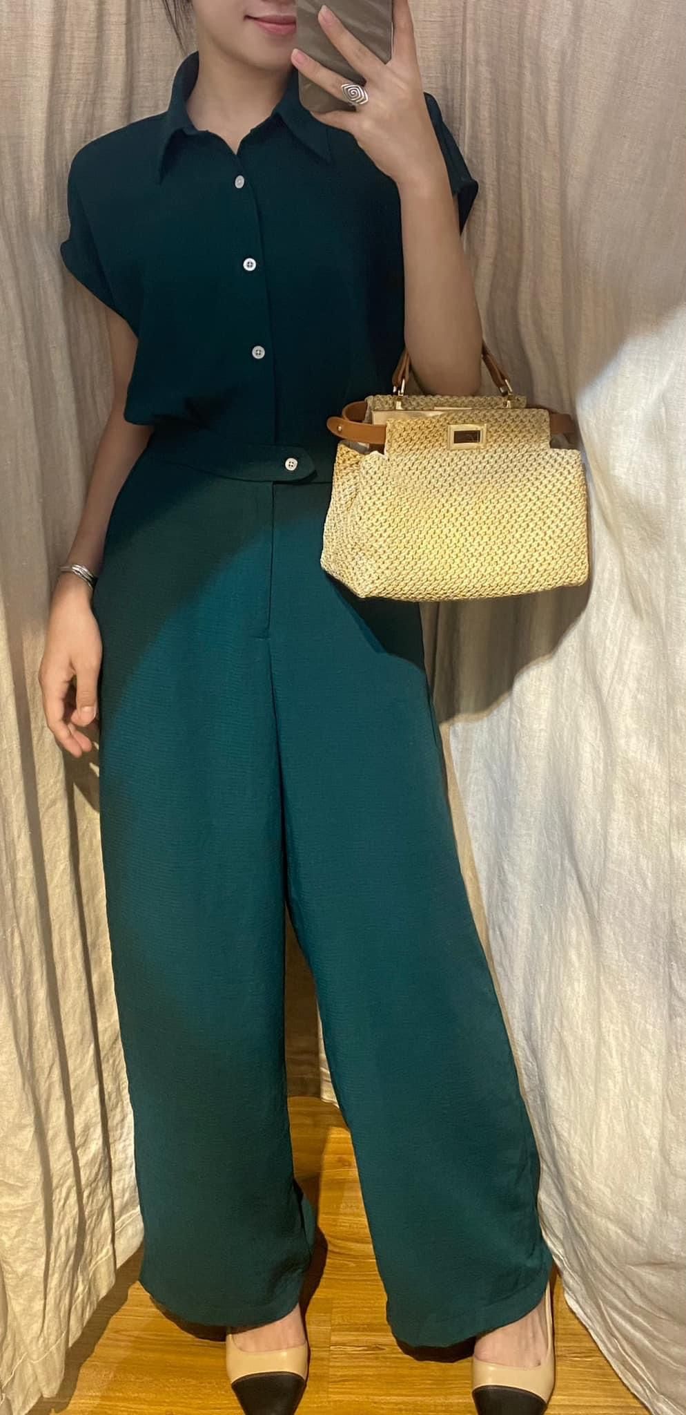Jumpsuit cổ sơ mi - D731