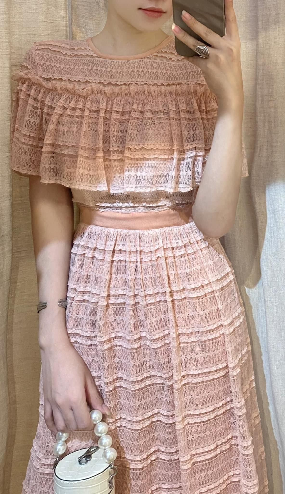 Milani Dress - Đầm ren hồng D125
