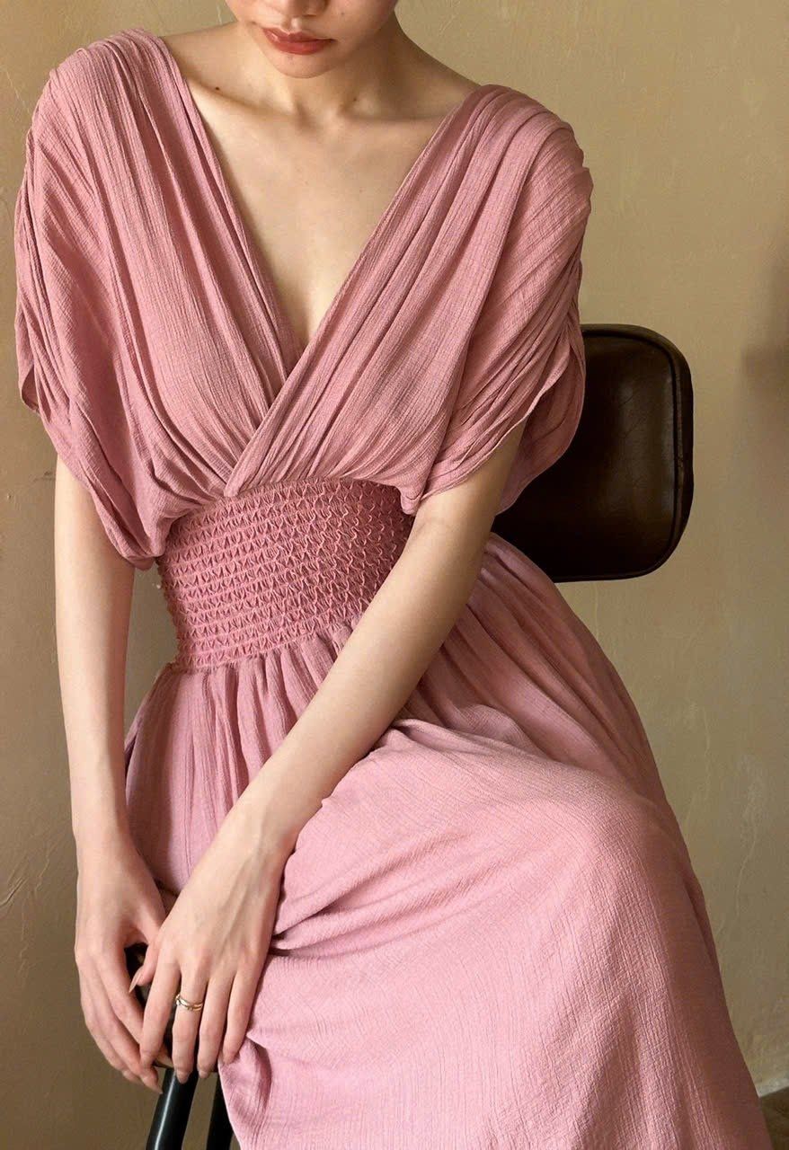 Helen Dress - Đầm Cánh Dơi Nhún Eo D971