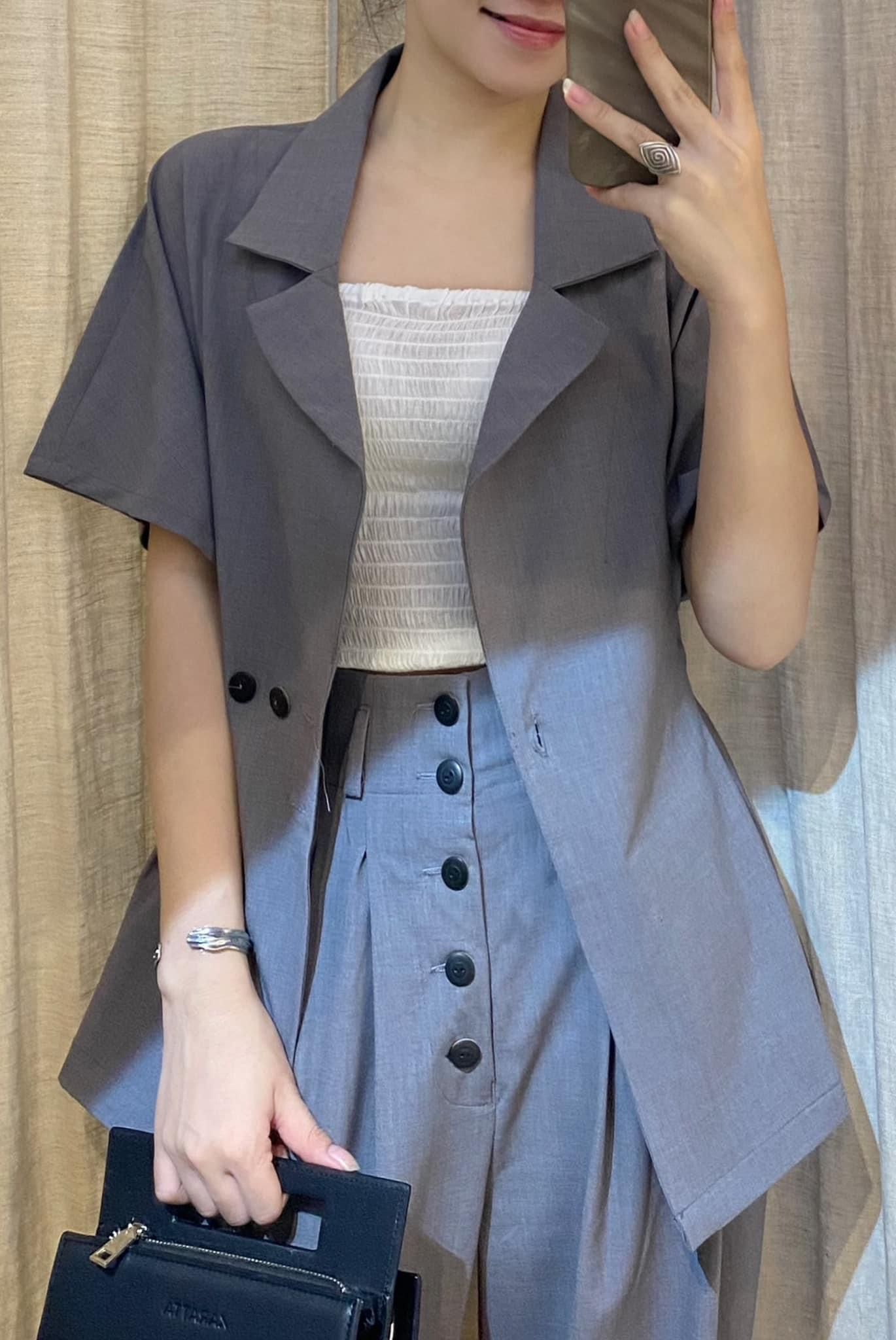 Kimberly Set - Set vest tay ngắn S32