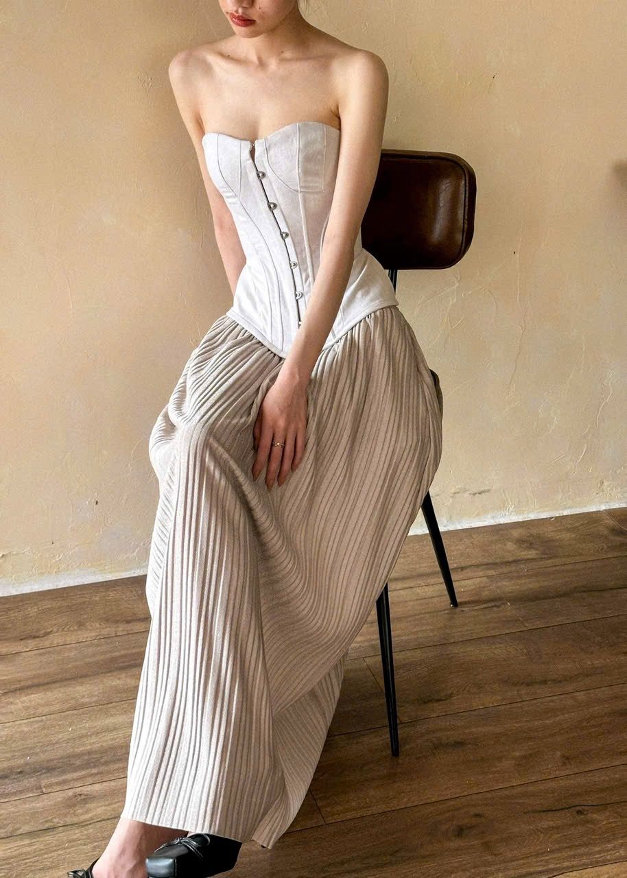 Jolly Corset - Áo Corset Linen Thiết Kế A04