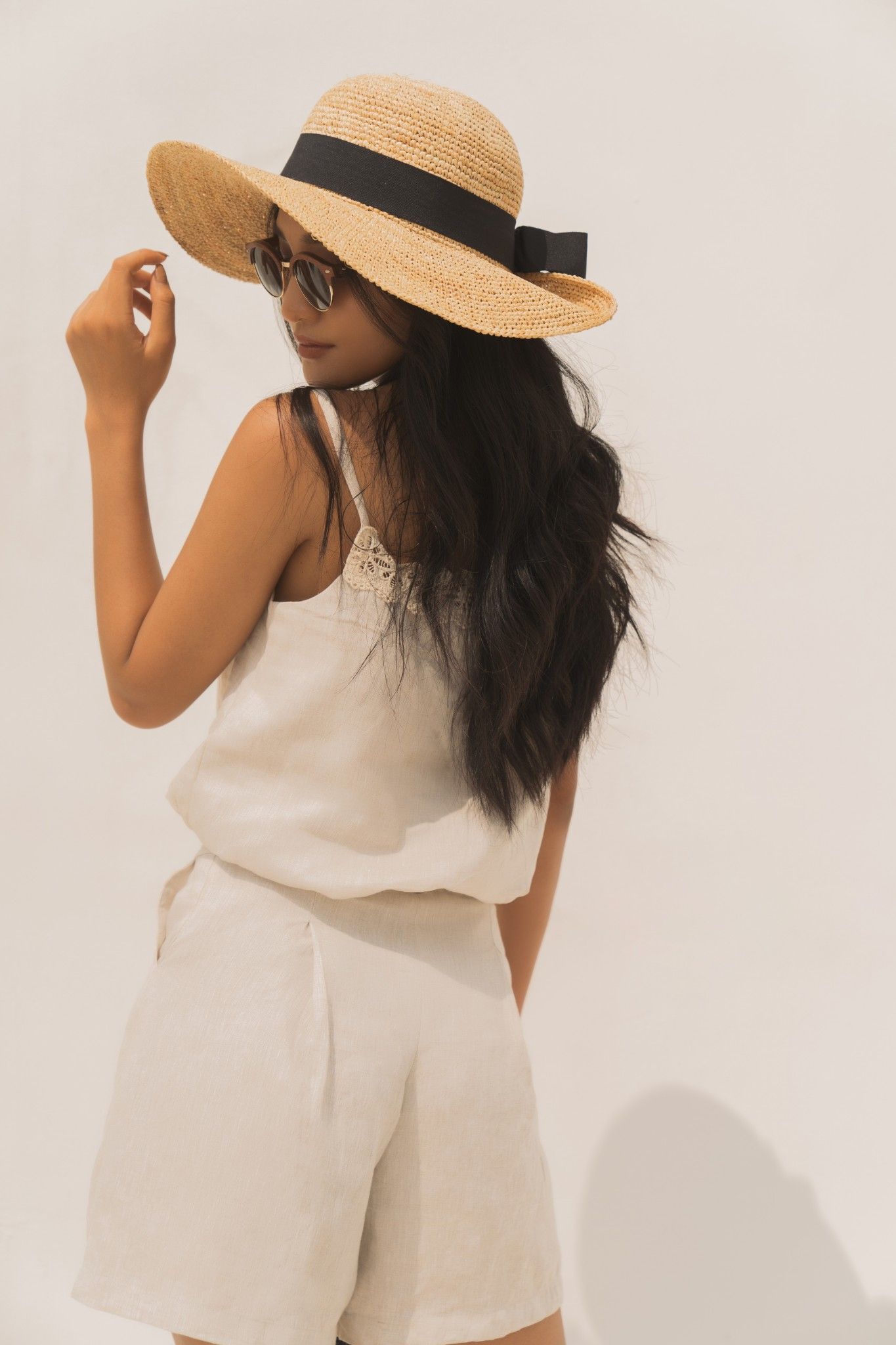 Quần short linen thắt nơ eo Q42 -> Q48