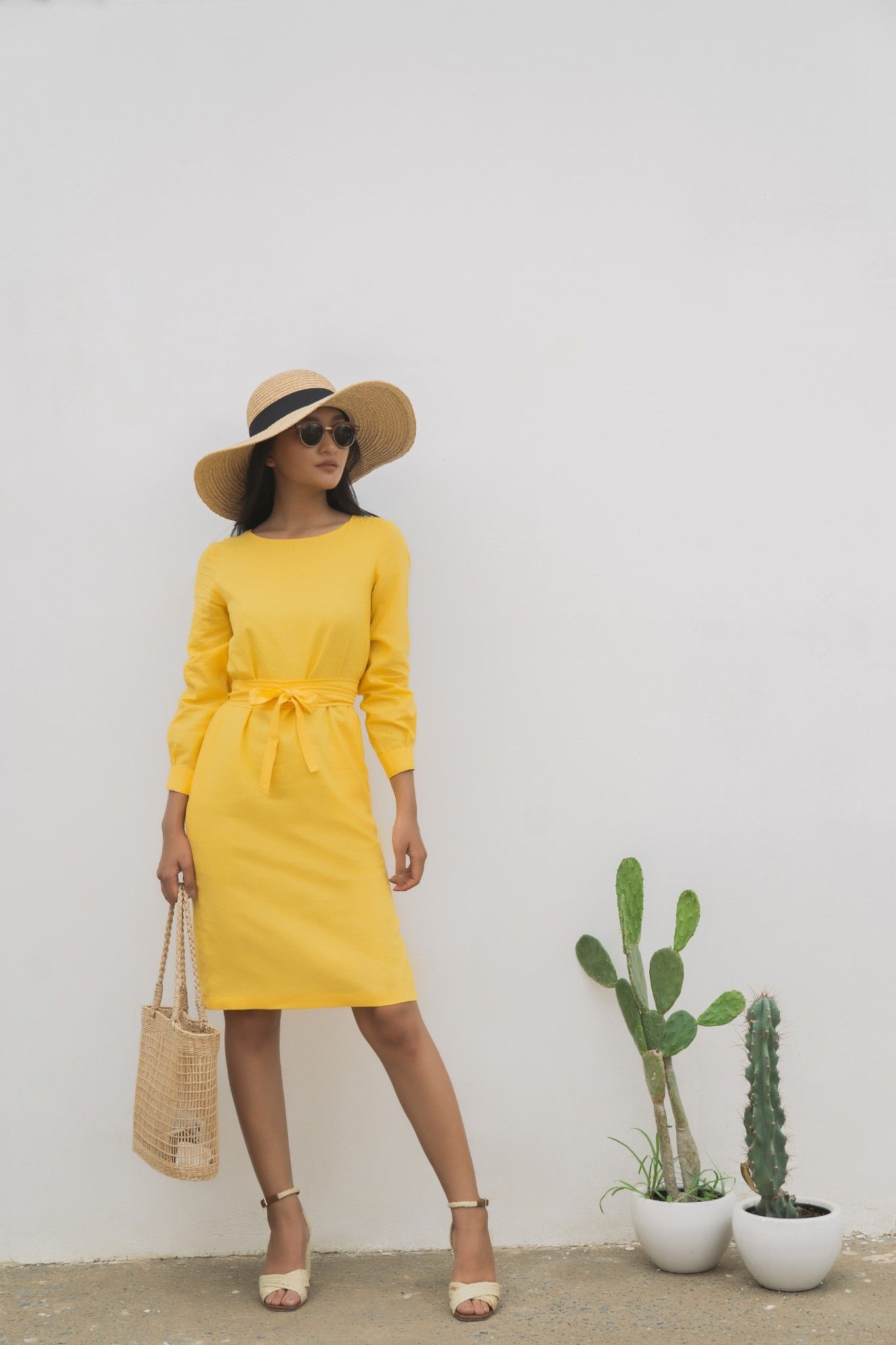Emory Dress - Đầm linen suông D413 -> D418