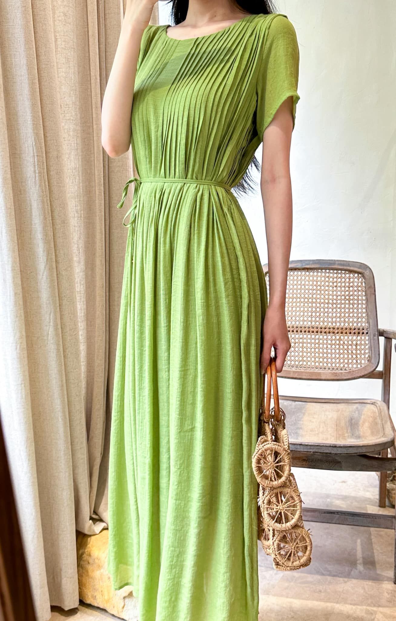 Hazel Dress - Đầm Tay Ngắn Xếp Li D743