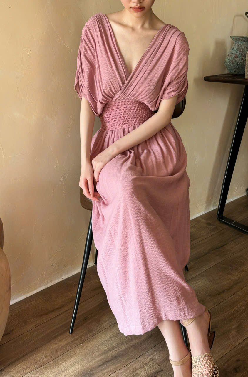 Helen Dress - Đầm Cánh Dơi Nhún Eo D971