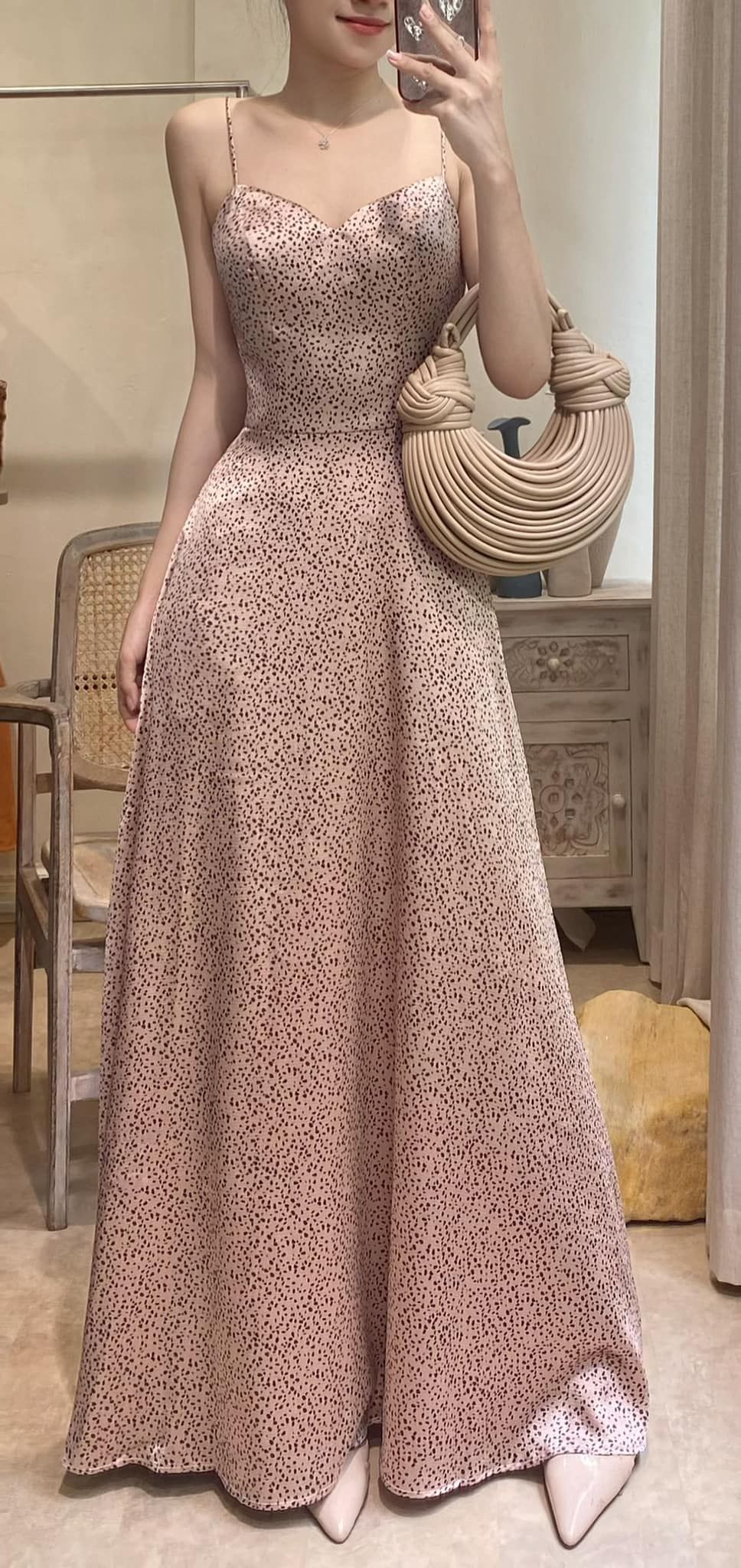 Isabela Dress - Đầm 2 Dây Cúp Ngực Hoạ Tiết