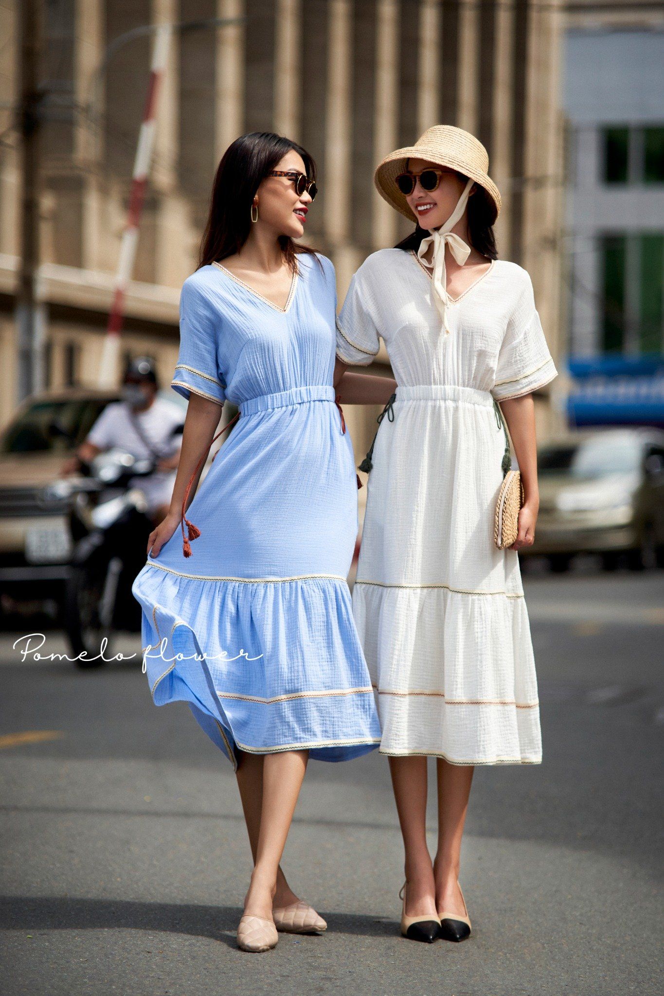 Bohemian Girl Dress - Đầm cổ tim nhấn eo D548 D563