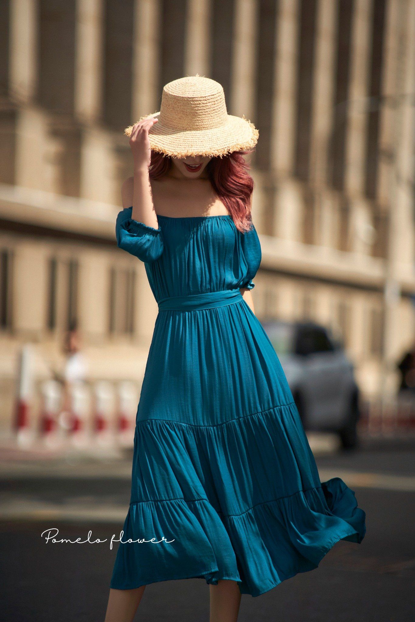 EMMIE DRESS - Đầm Trễ Vai lụa các màu - D625
