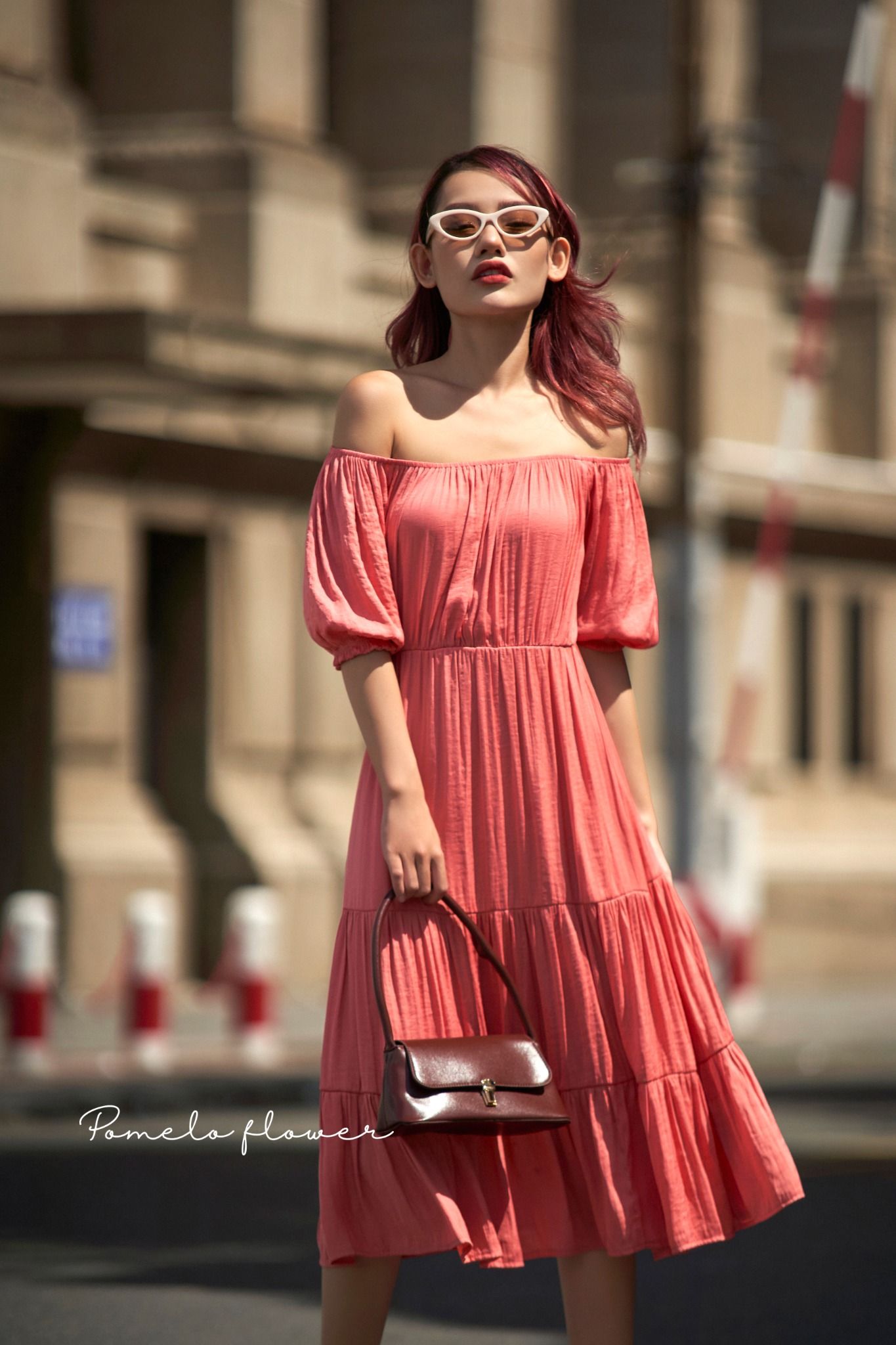 EMMIE DRESS - Đầm Trễ Vai lụa các màu - D625