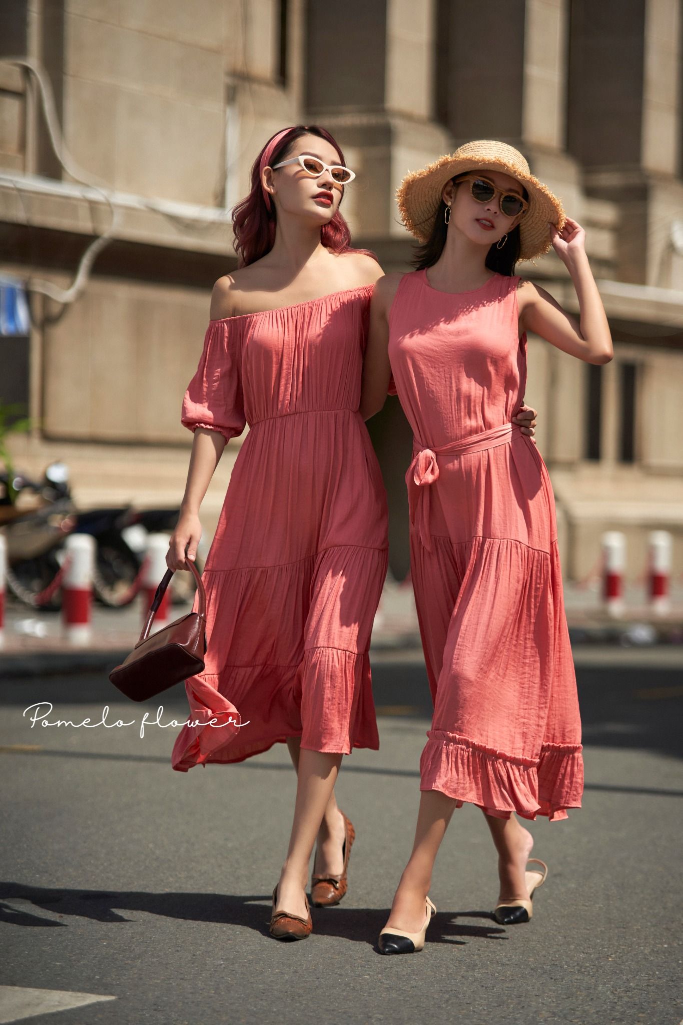 EMMIE DRESS - Đầm Trễ Vai lụa các màu - D625