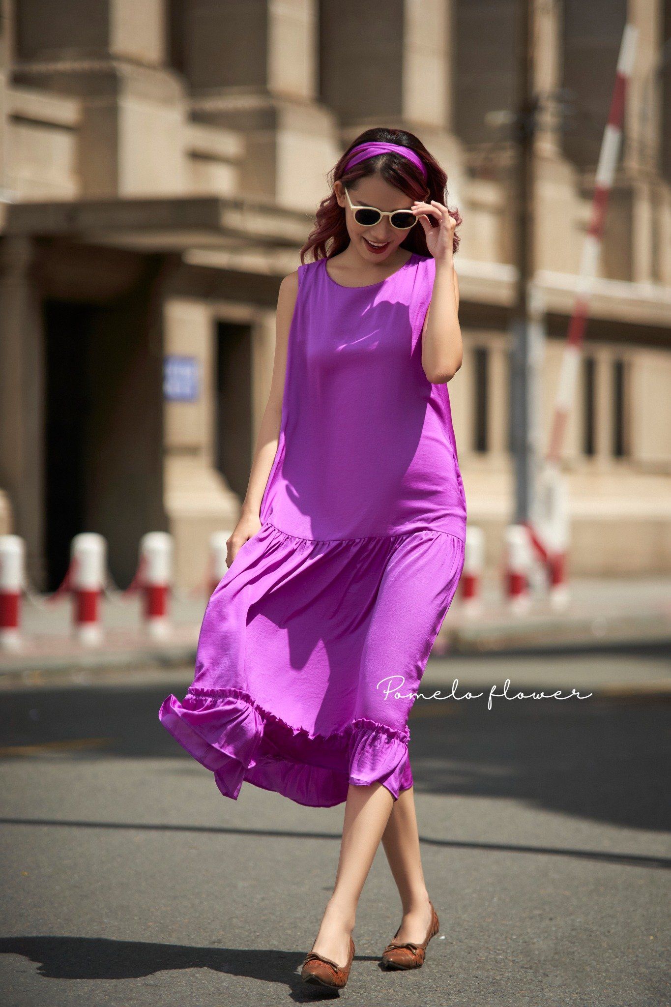 Emmie Dress - Đầm sát nách lụa các màu - D634
