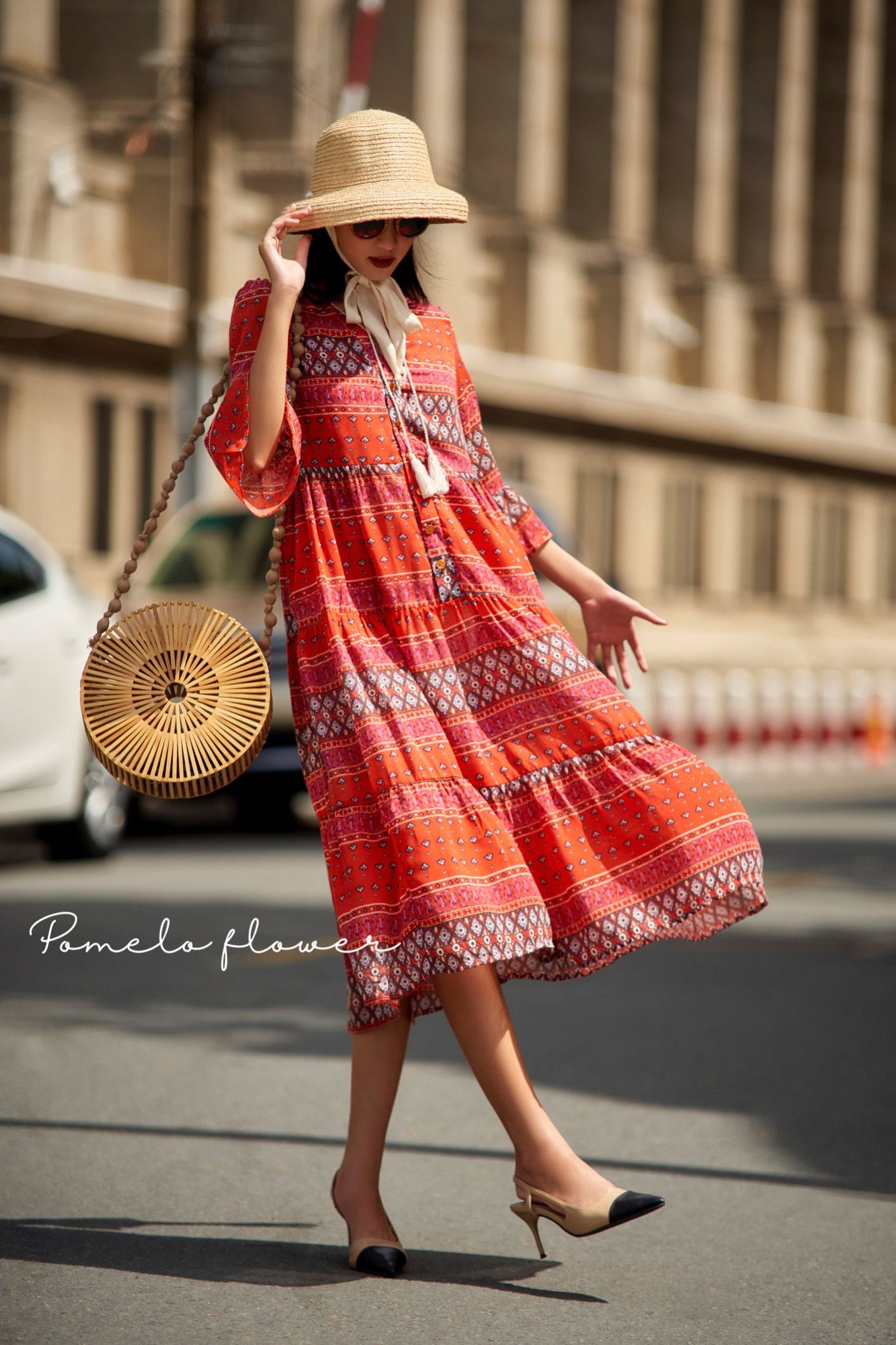 June Dress - Đầm họa tiết thổ cẩm D533