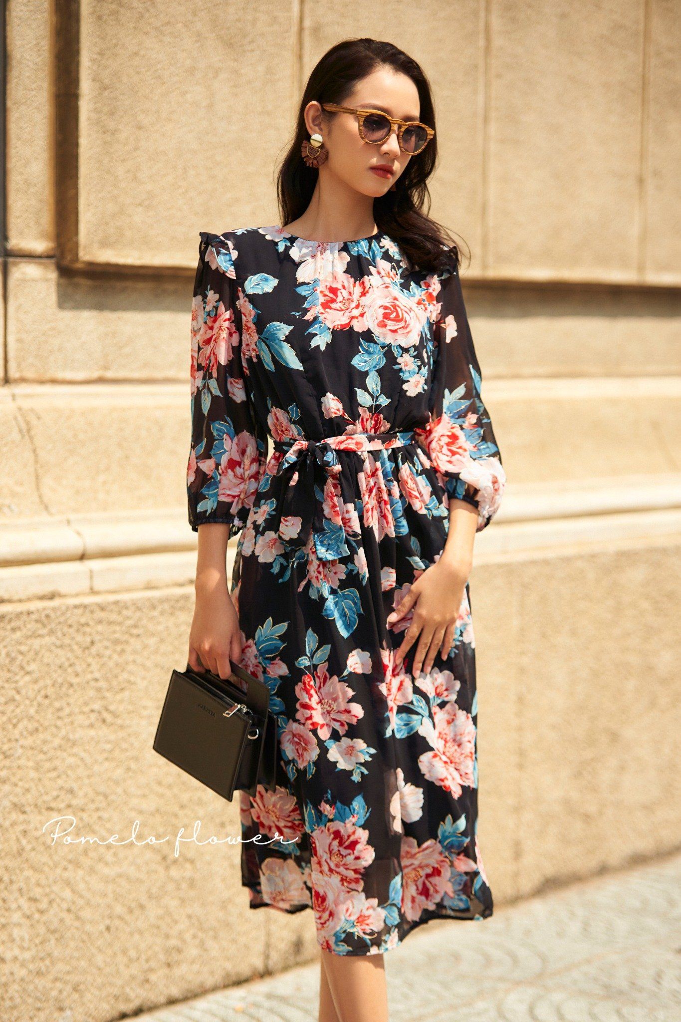 Savannah Dress - Đầm Tay Dài In Hoa D589 D590
