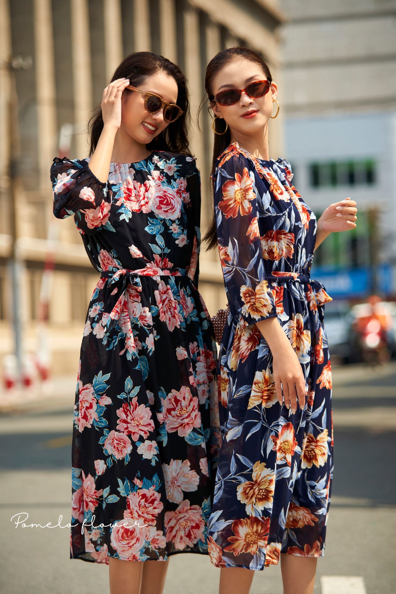 Savannah Dress - Đầm Tay Dài In Hoa D589 D590