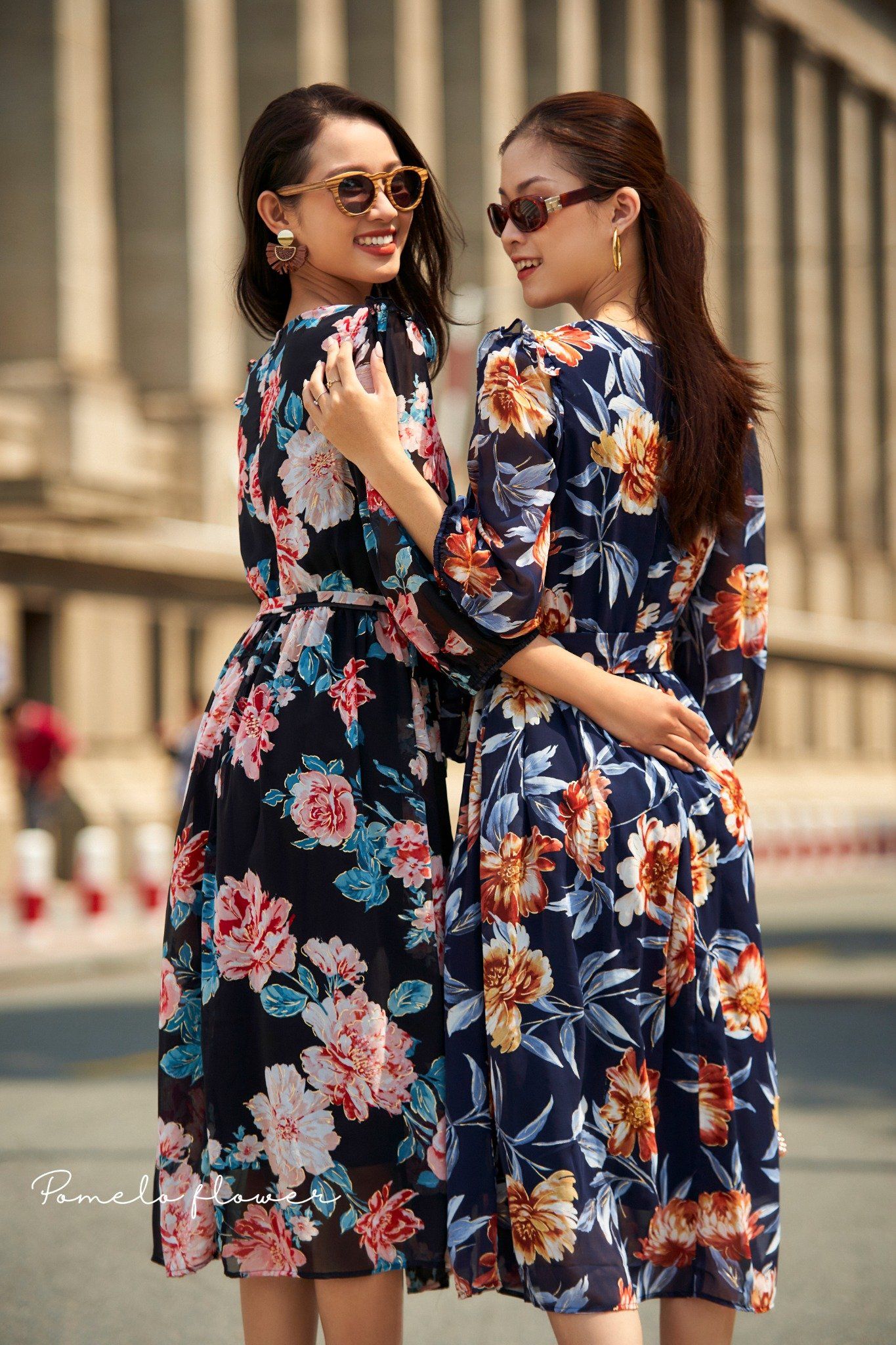 Savannah Dress - Đầm Tay Dài In Hoa D589 D590