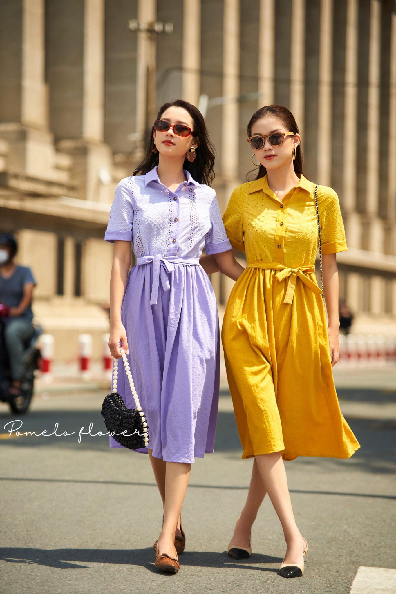 Faith Dress - Đầm ren phối cổ sơ mi D574
