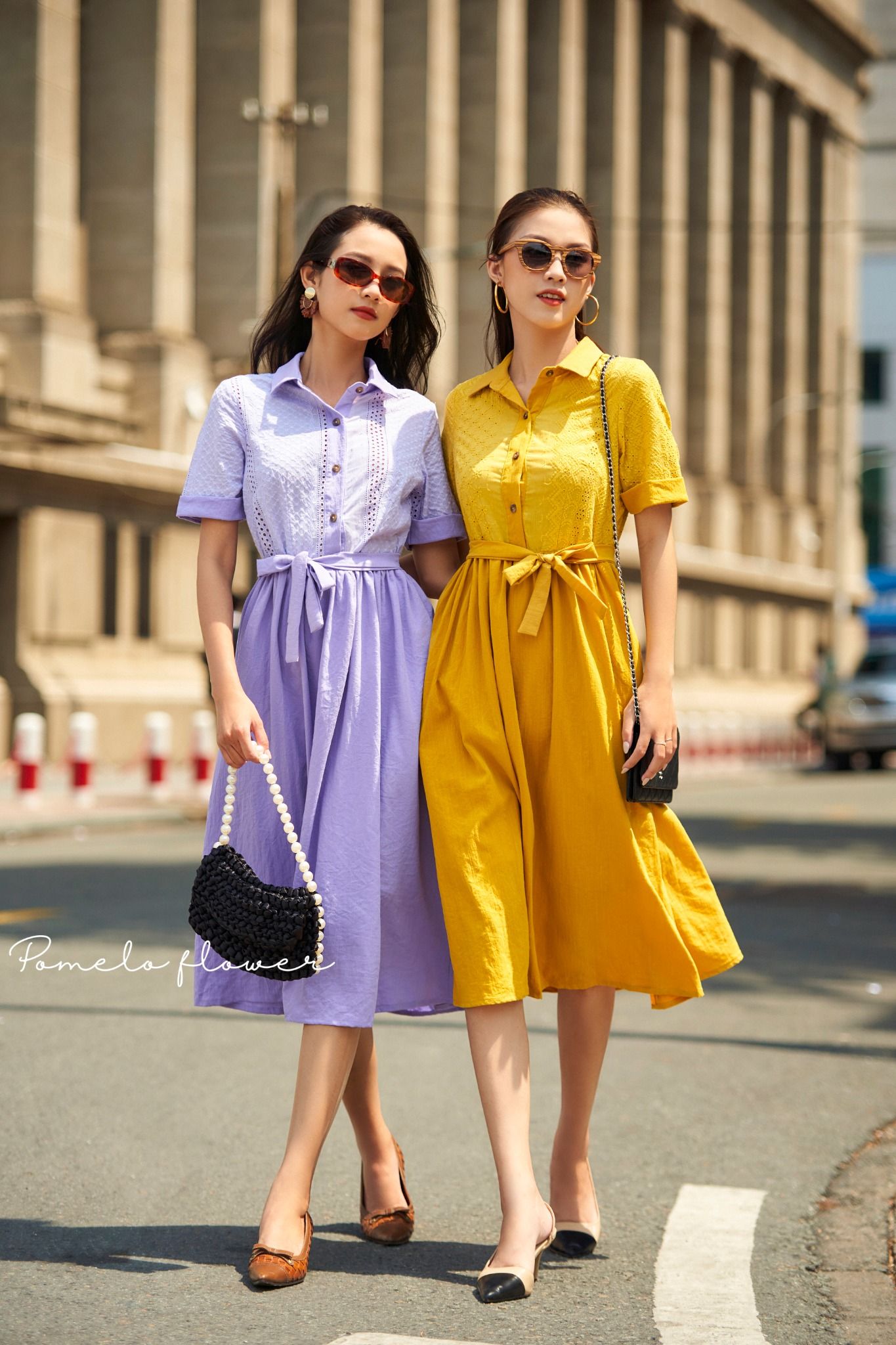 Faith Dress - Đầm ren phối cổ sơ mi D574