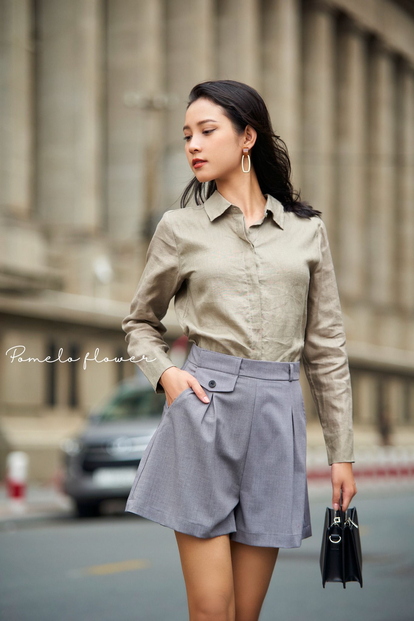 Daniela Shirt - Áo sơ mi linen L01