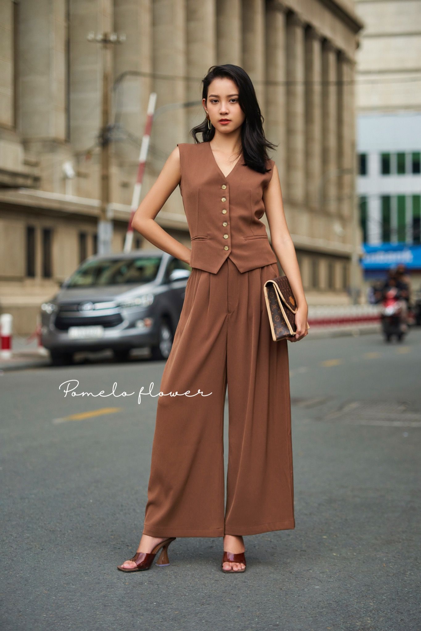 Sadie Gile Set S49 Áo ghile và Quần Dài