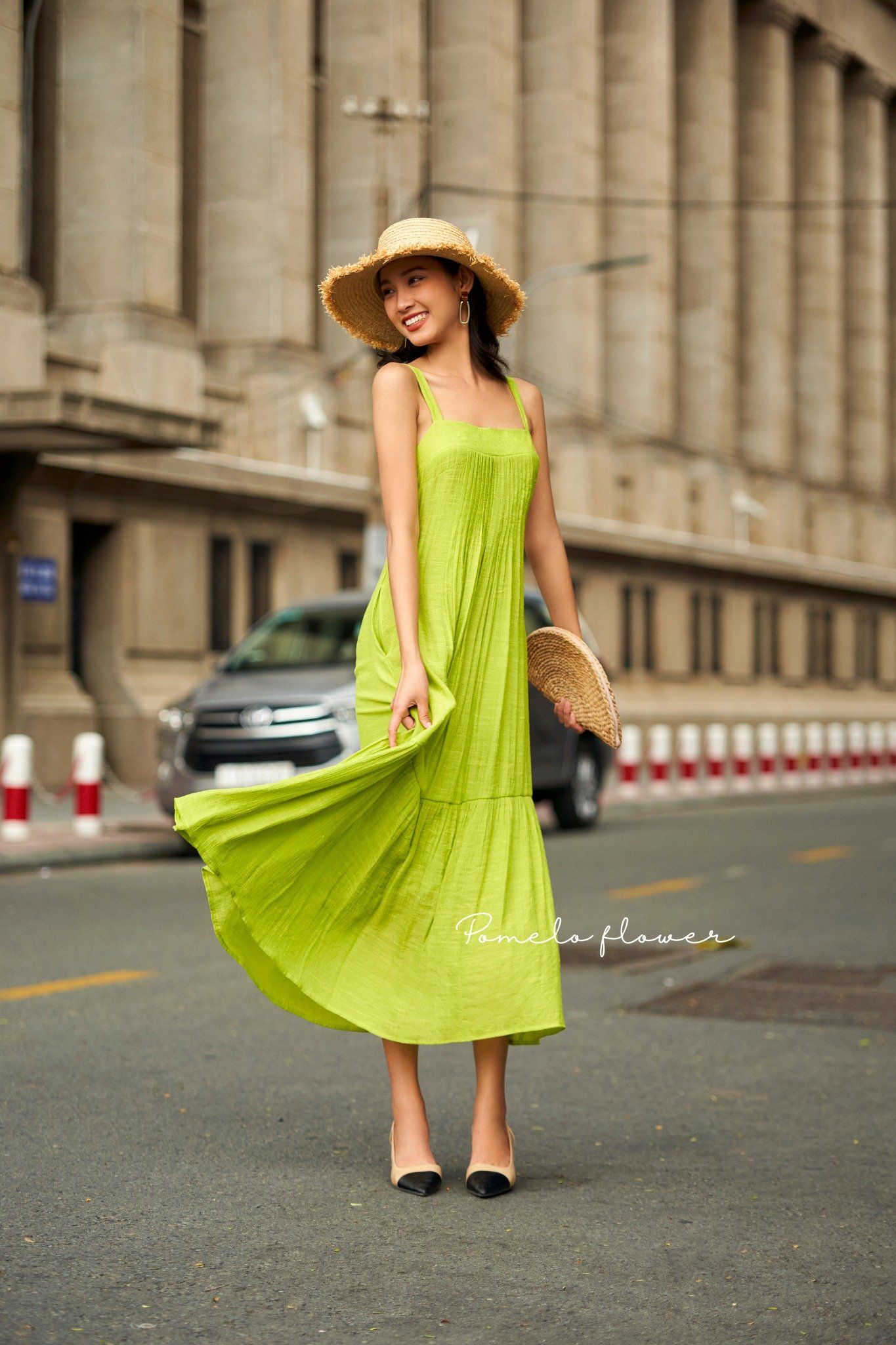 Livia Dress - Đầm 2 dây xếp ly ngực D456