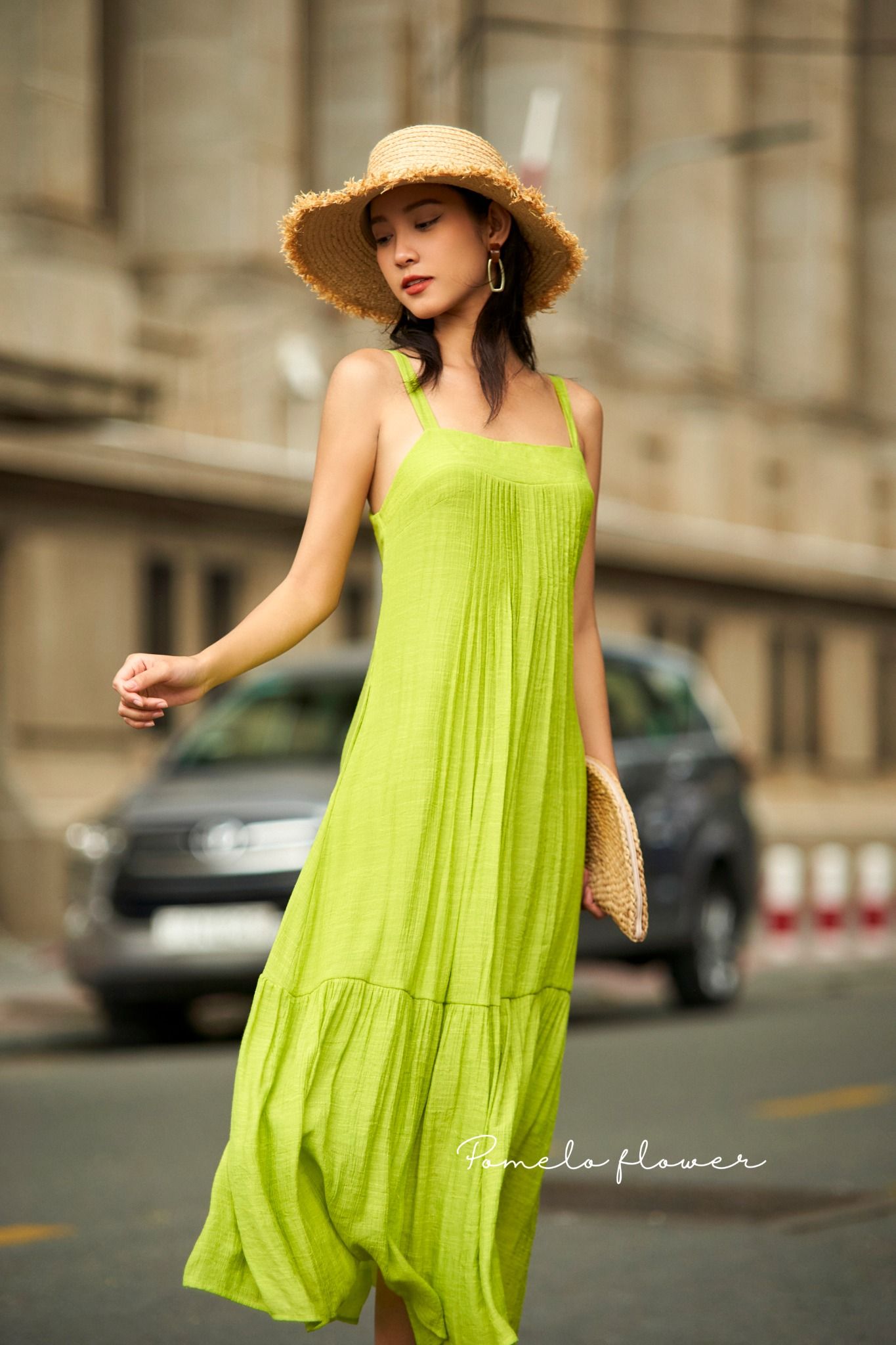 Livia Dress - Đầm 2 dây xếp ly ngực D456