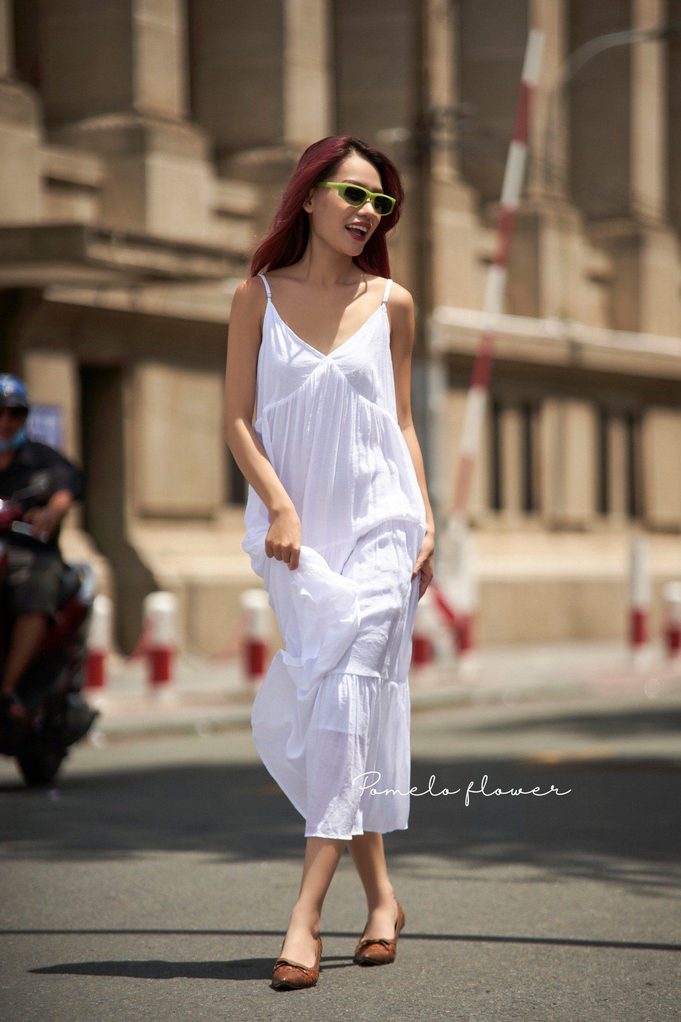Talia Dress - Đầm xô lụa 2 dây cổ tim LA48