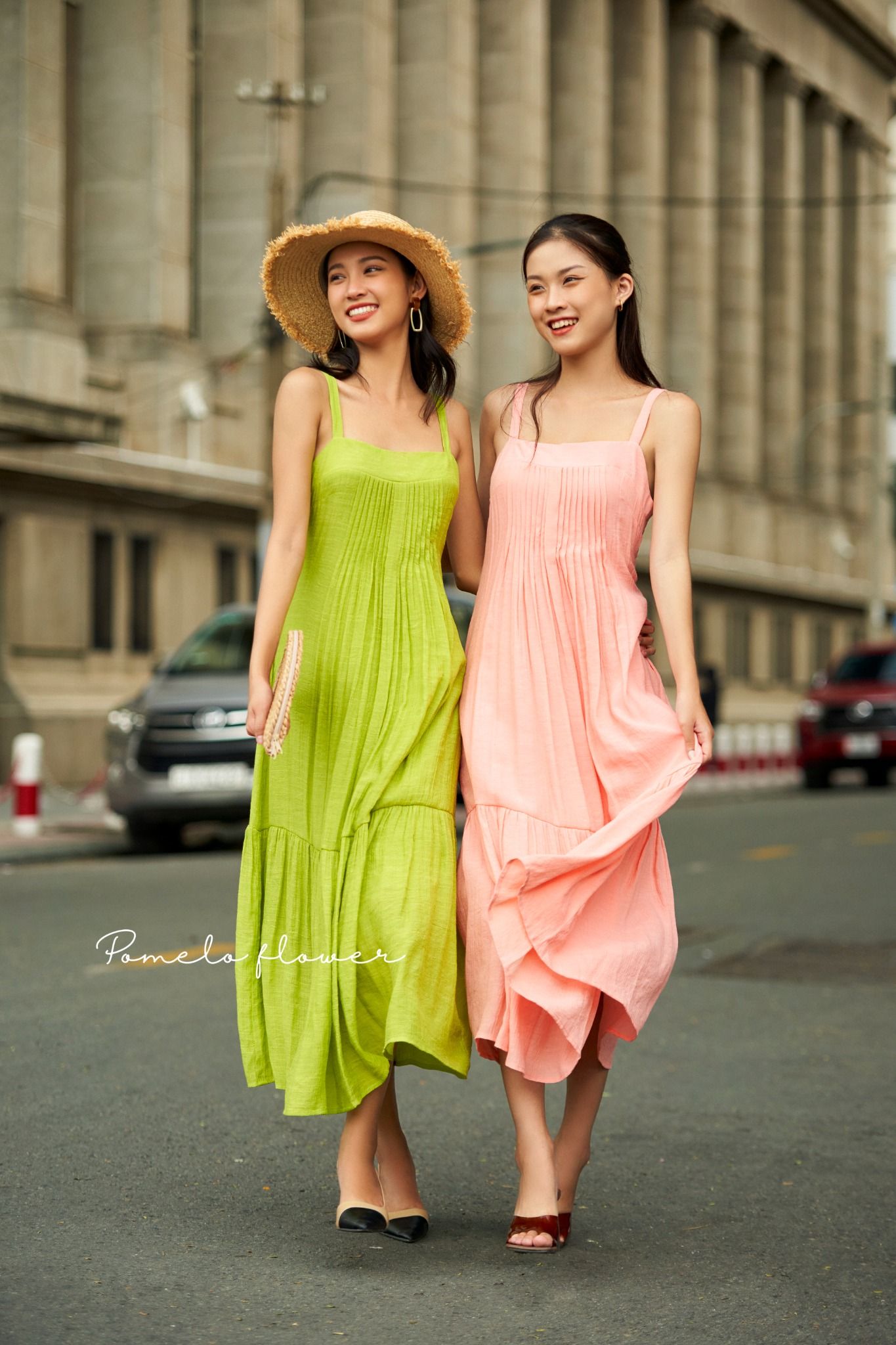 Livia Dress - Đầm 2 dây xếp ly ngực D456