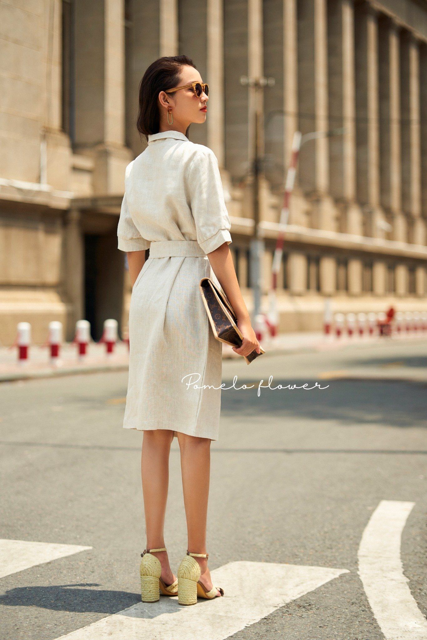 Acacia Linen Dress - Đầm linen sơ mi D135
