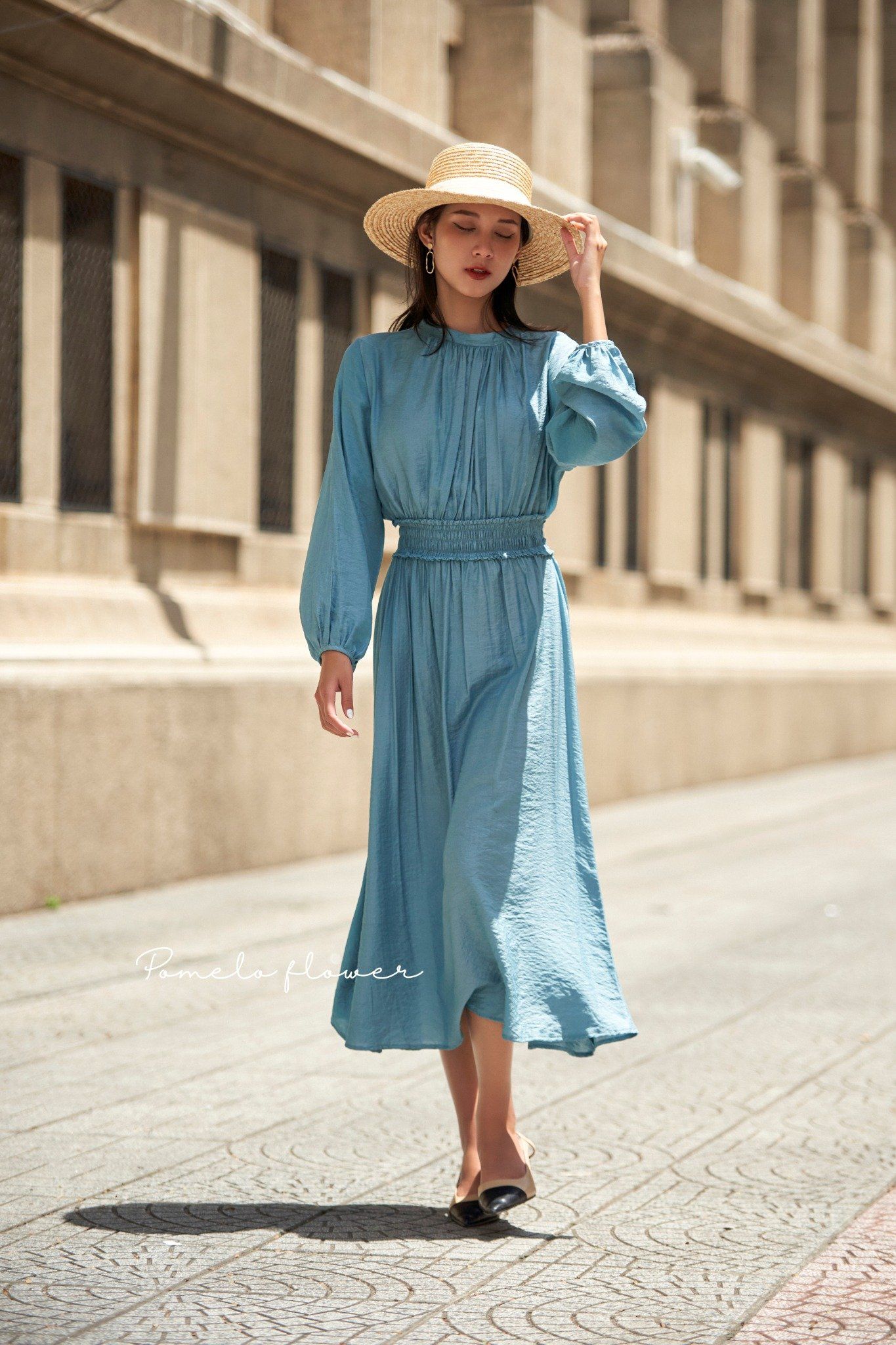 Jamie Dress - Đầm nhấn eo - tay dài - D667