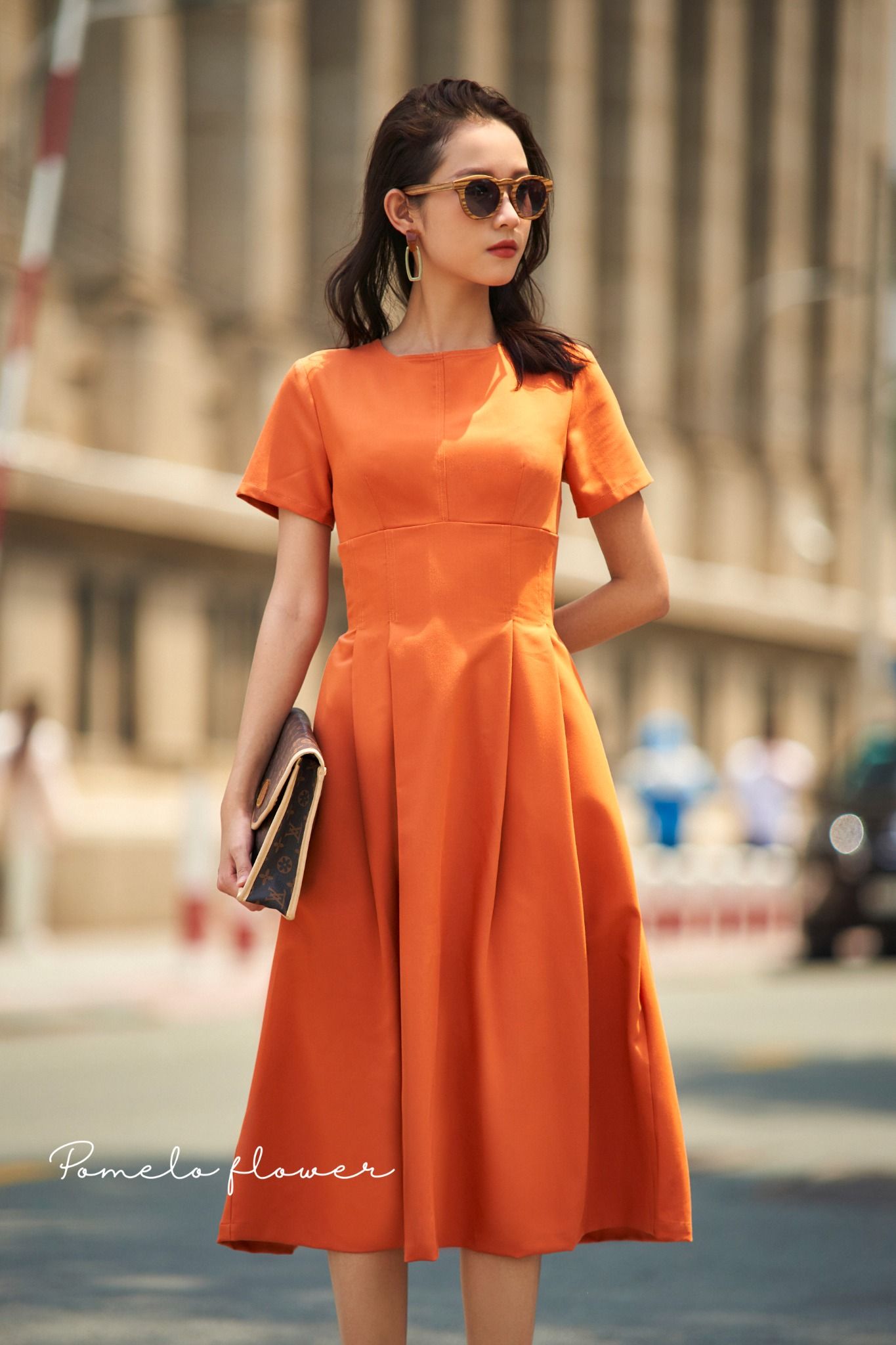 Victoria Dress - Đầm tay ngắn chữ A - POQ79
