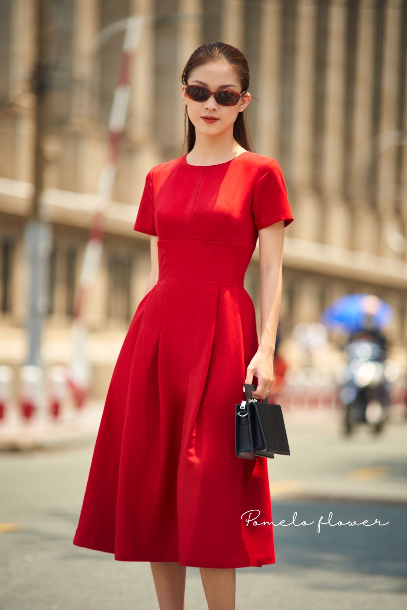 Victoria Dress - Đầm tay ngắn chữ A - POQ79