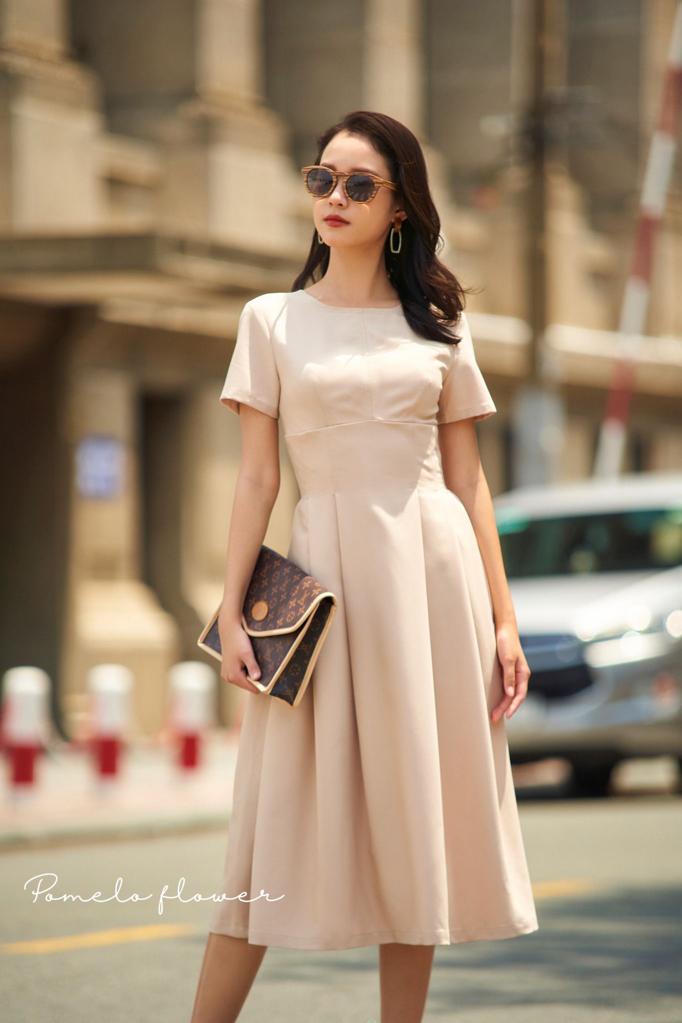 Victoria Dress - Đầm tay ngắn chữ A - POQ79