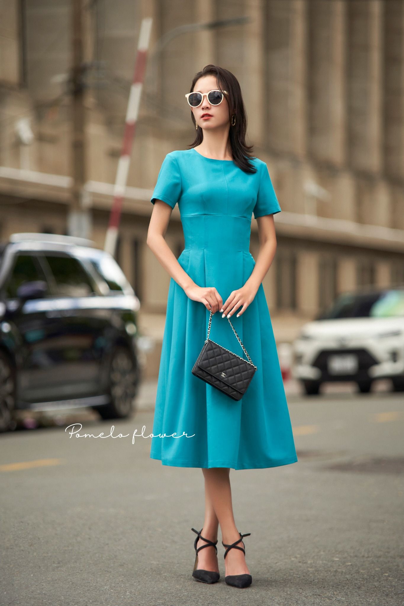 Victoria Dress - Đầm tay ngắn chữ A - POQ79
