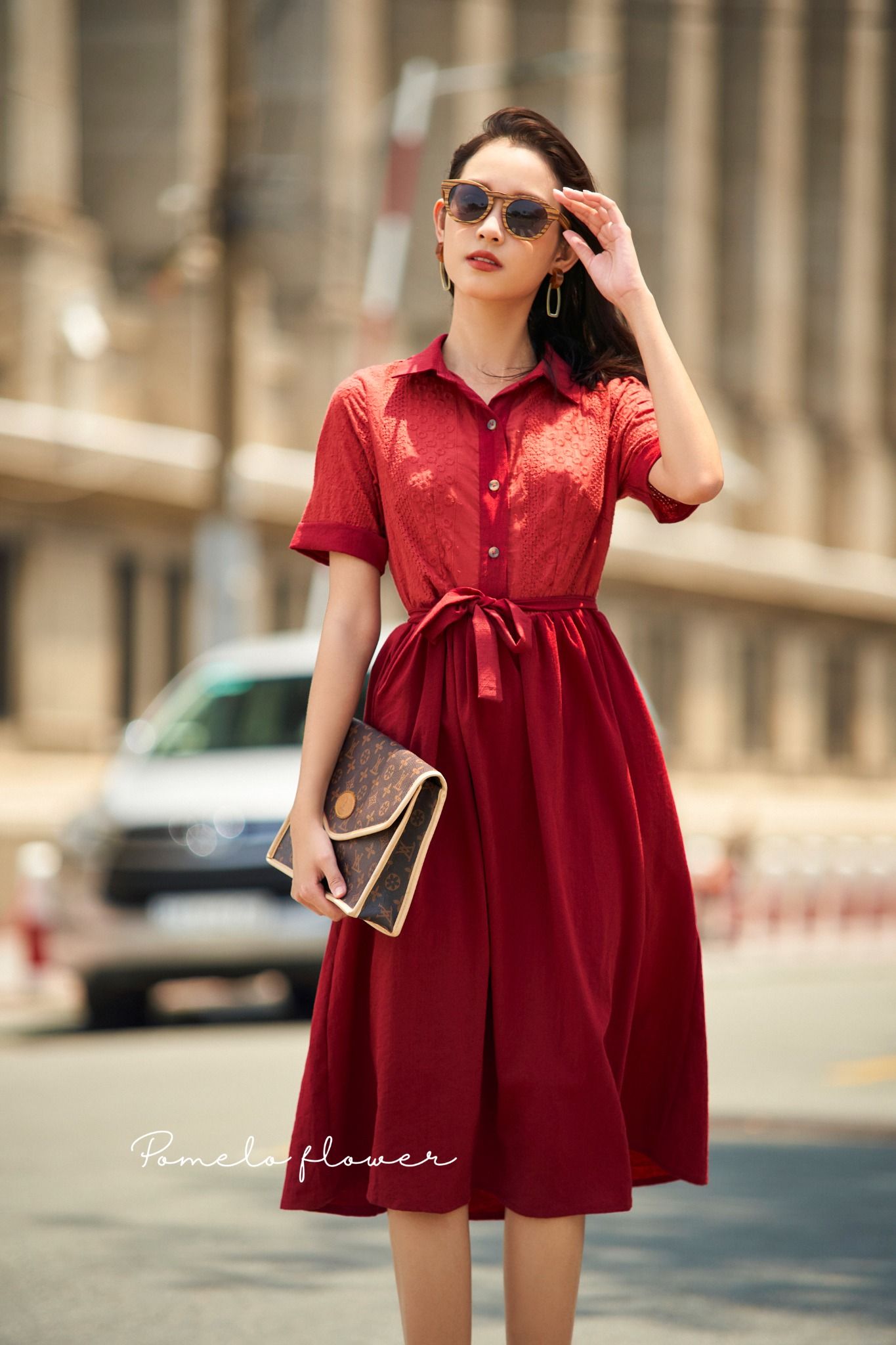 Faith Dress - Đầm ren phối cổ sơ mi D574