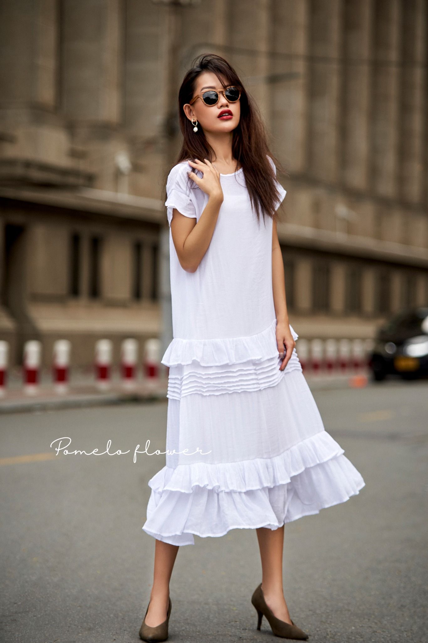 Amelia Ruffled Dress - Đầm maxi suông bèo tay D267 -> D272 D440