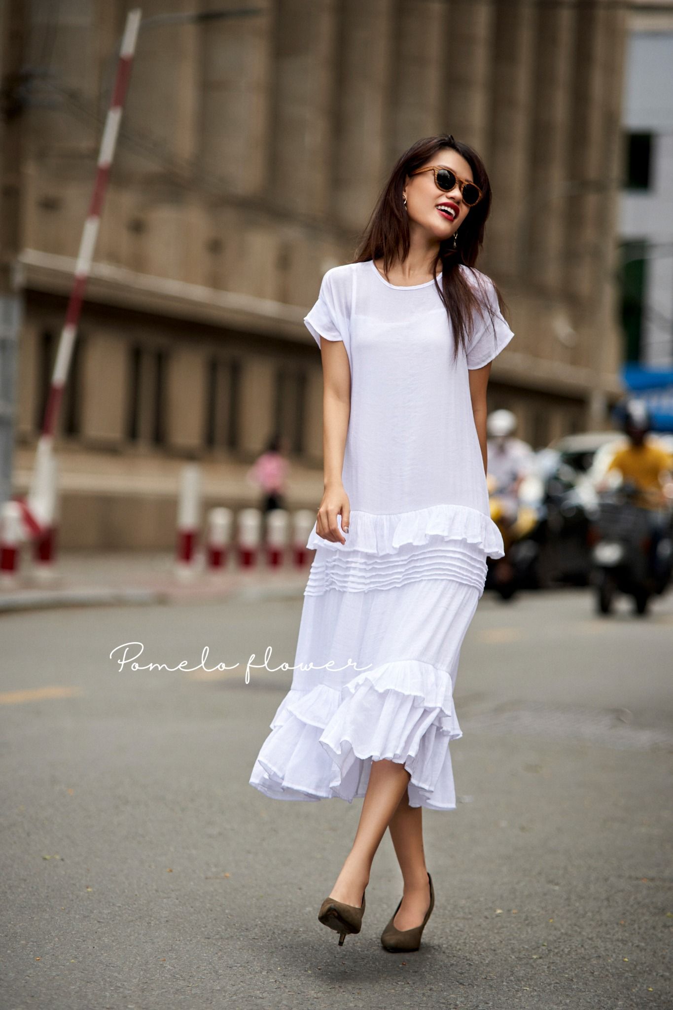 Amelia Ruffled Dress - Đầm maxi suông bèo tay D267 -> D272 D440