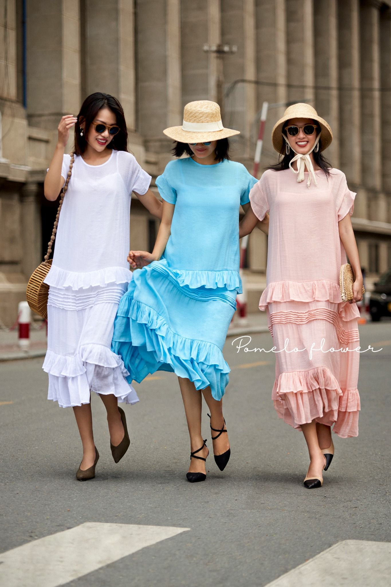 Amelia Ruffled Dress - Đầm maxi suông bèo tay D267 -> D272 D440