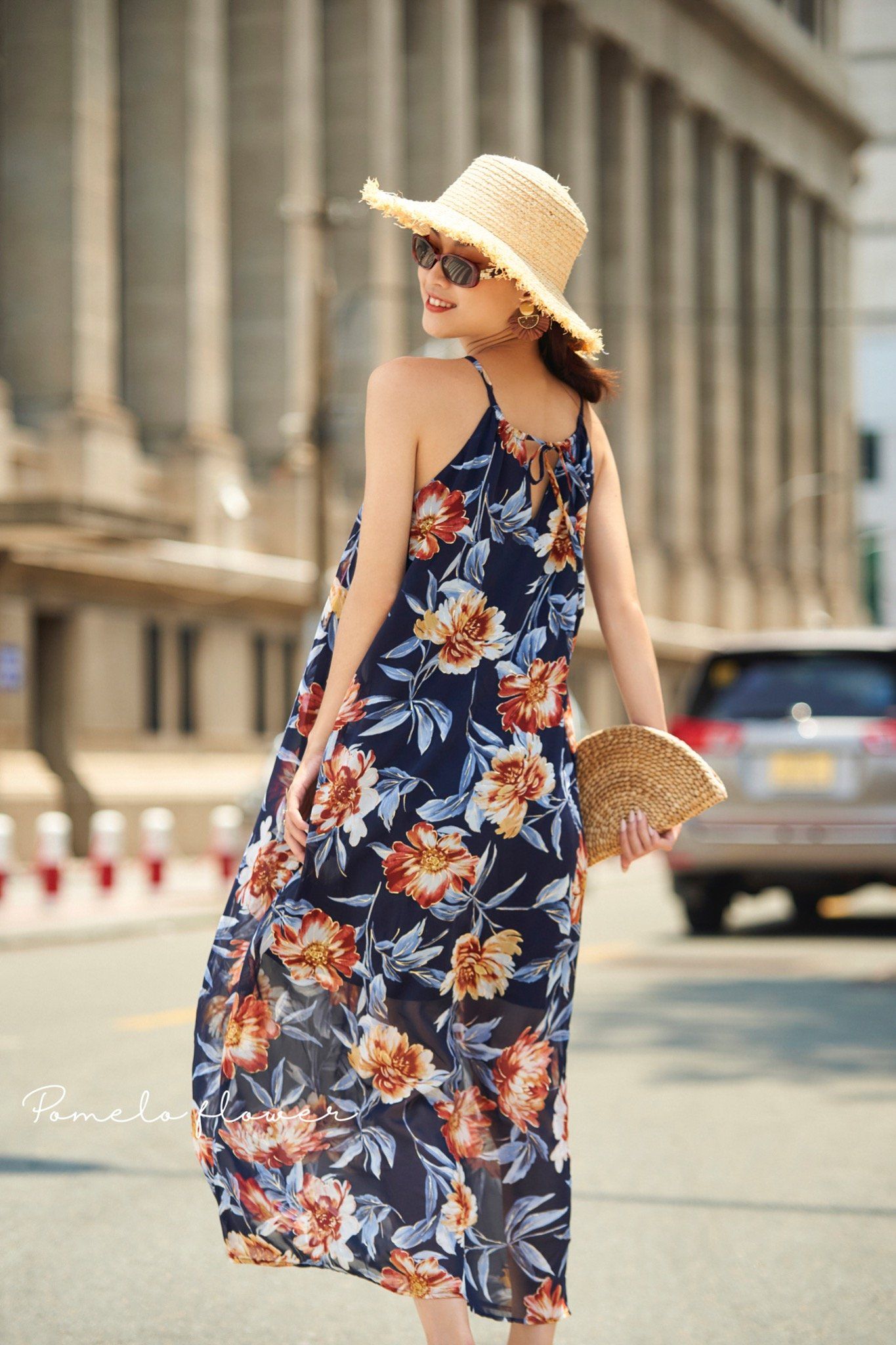 Margaret Dress - Đầm cổ yếm voan hoa LA19