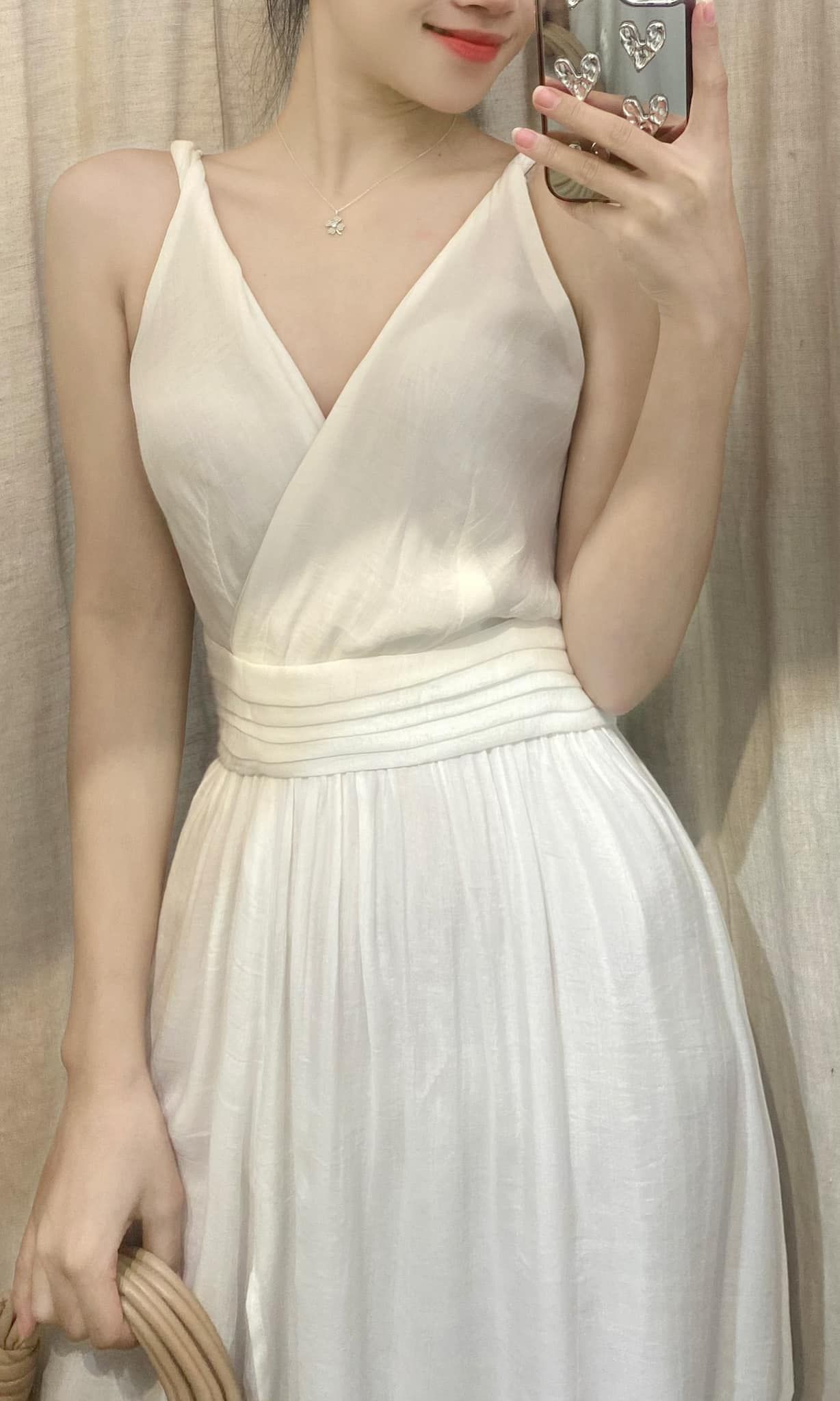 Lillie Dress - Đầm Xoắn Vai Xẻ Tà E291