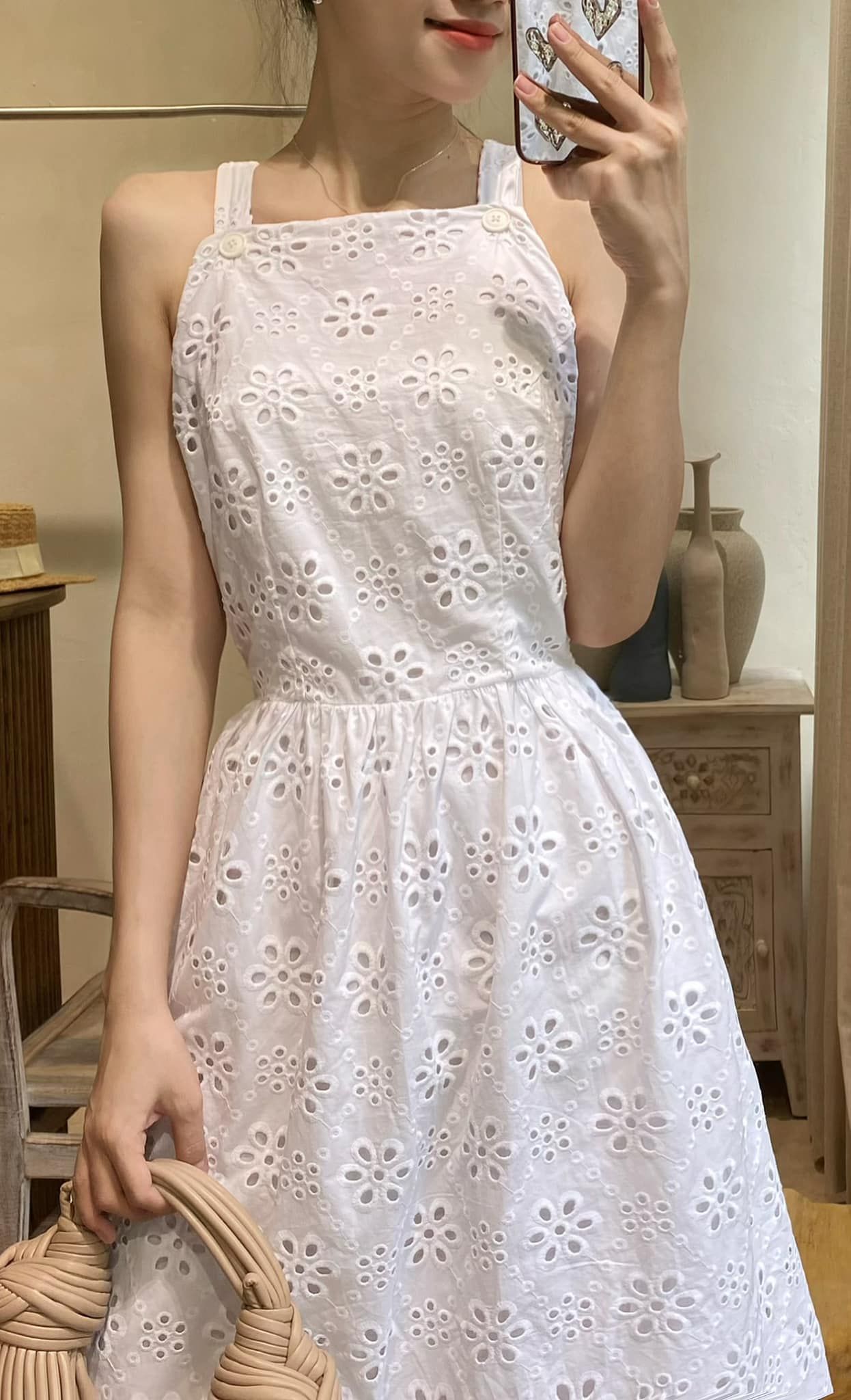 Mia Dress - Đầm Hai Dây Ren L126