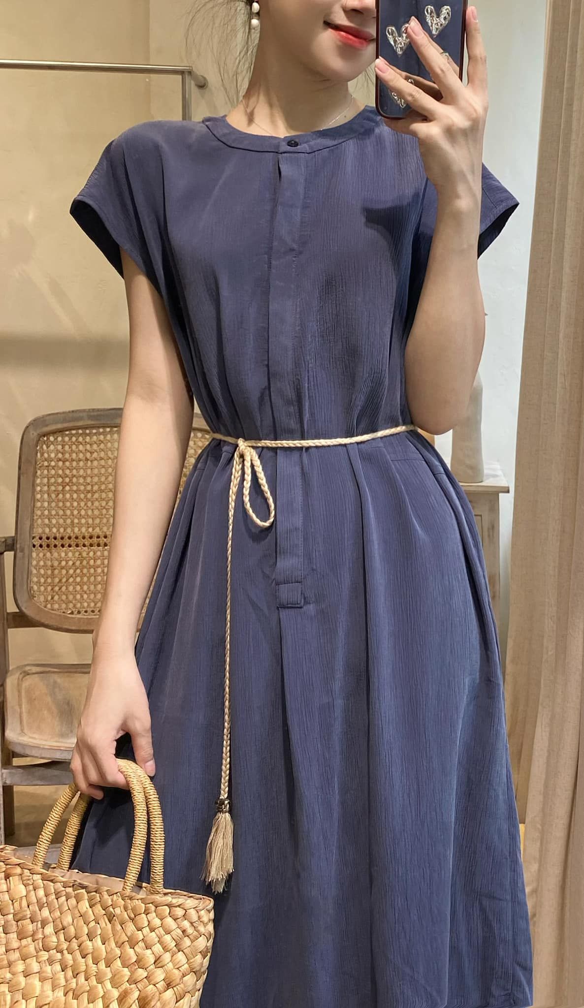 Milcah Dress - Đầm Sơ Mi Suông Tay Ngắn D956