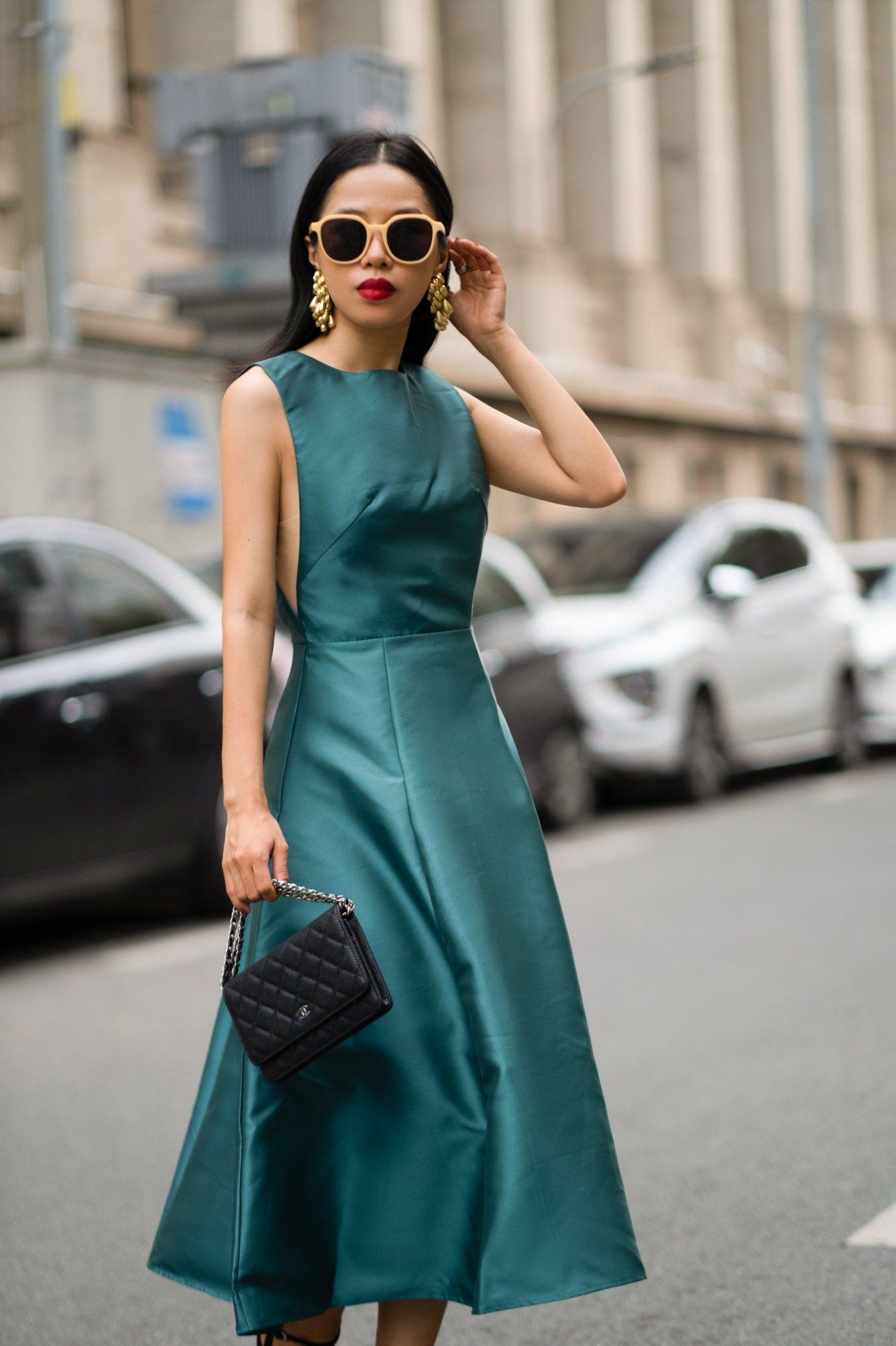 Tafta Dress - Đầm tafta sát nách D92