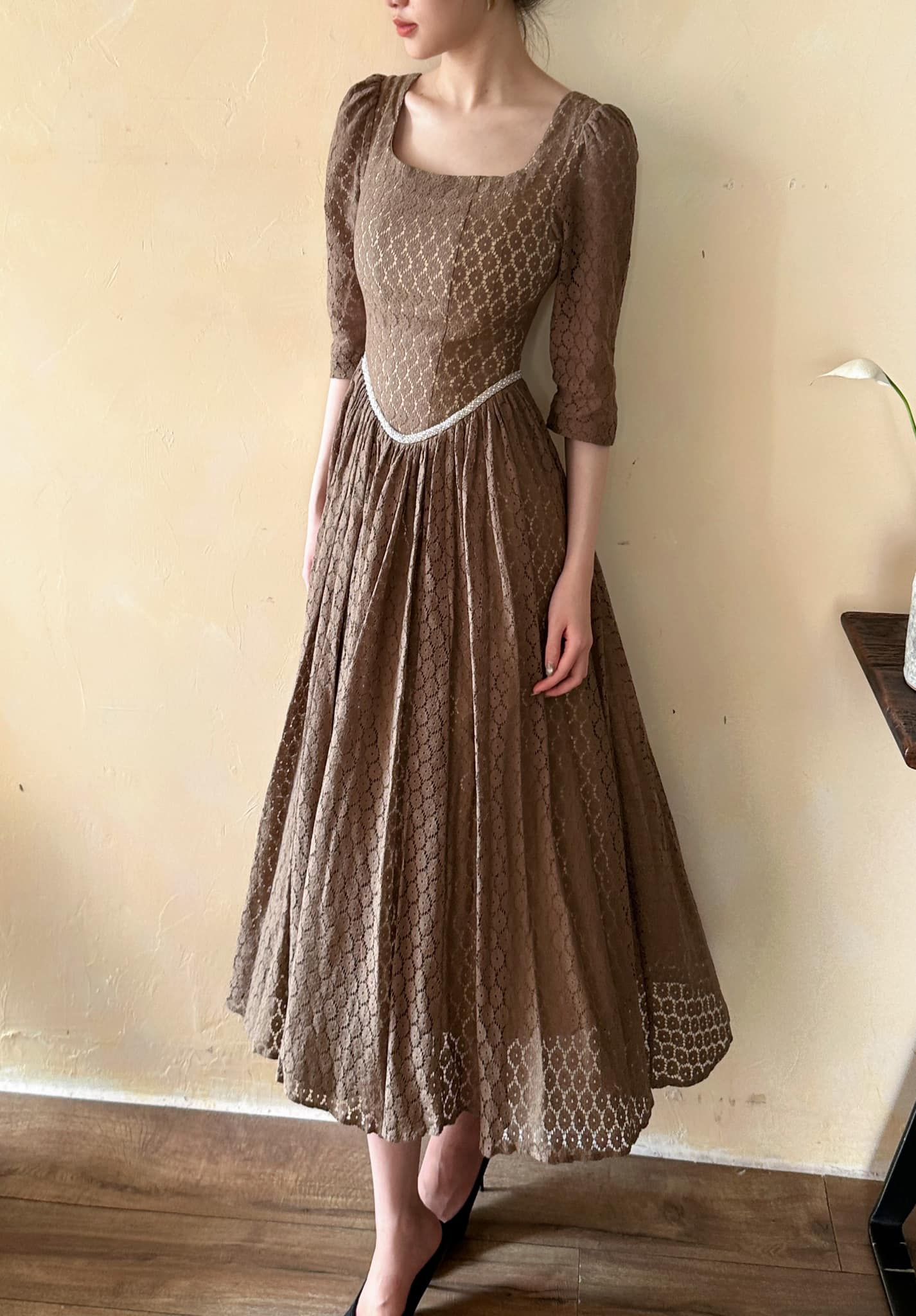 Sally Dress - Đầm Corset Ren Cổ Điển L1016