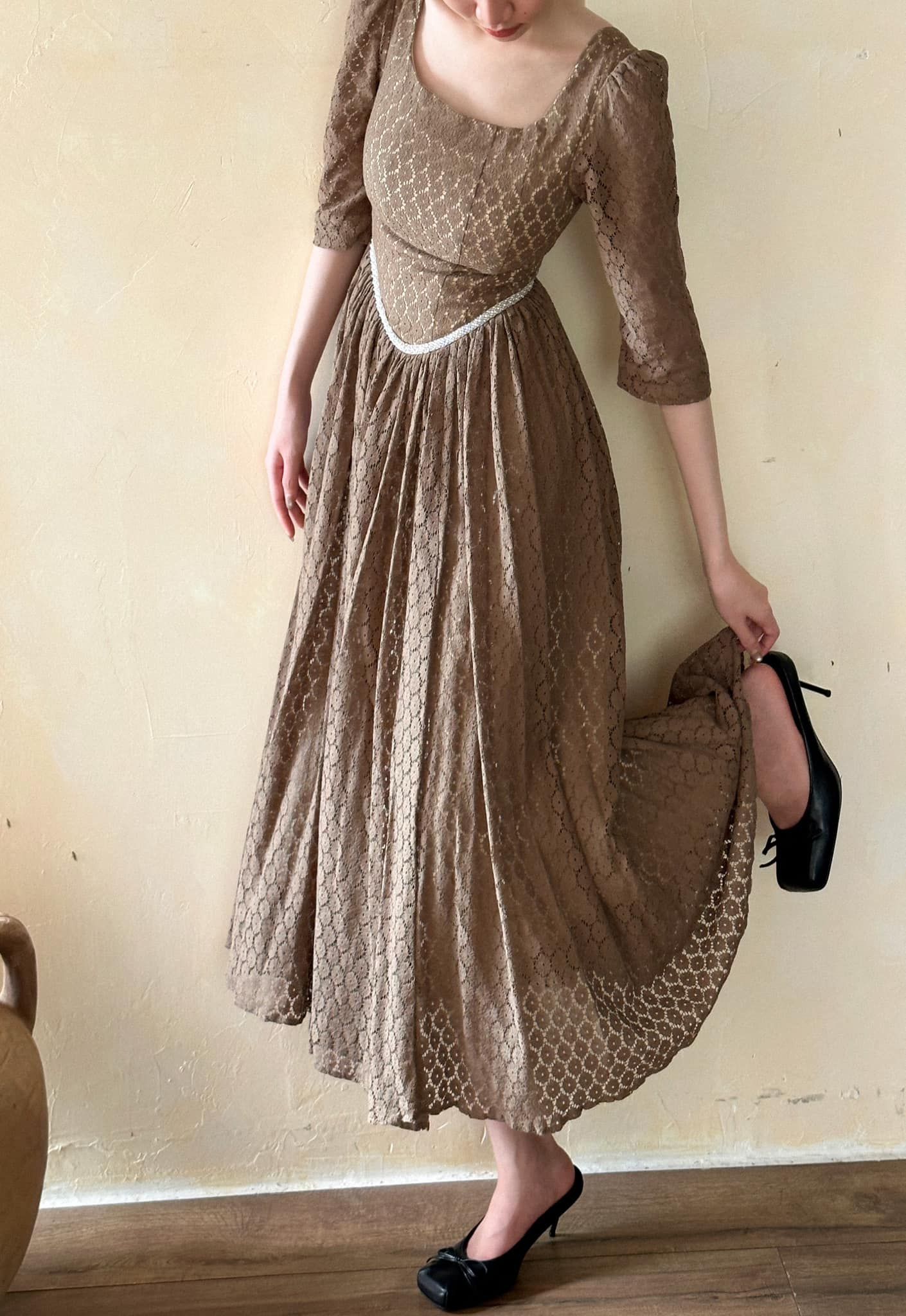 Sally Dress - Đầm Corset Ren Cổ Điển L1016