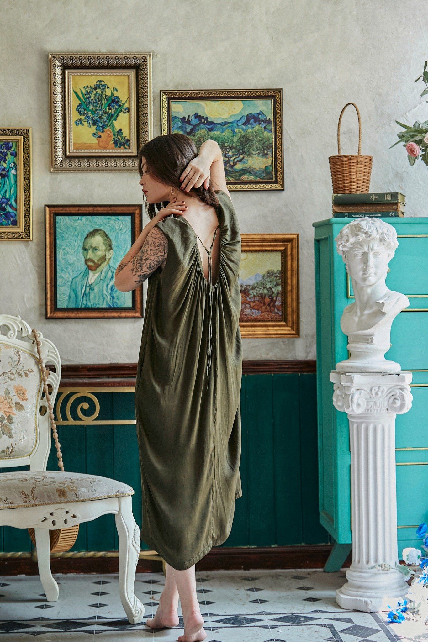 Cloud Dress - Đầm Lụa Suông Tay Chờm
