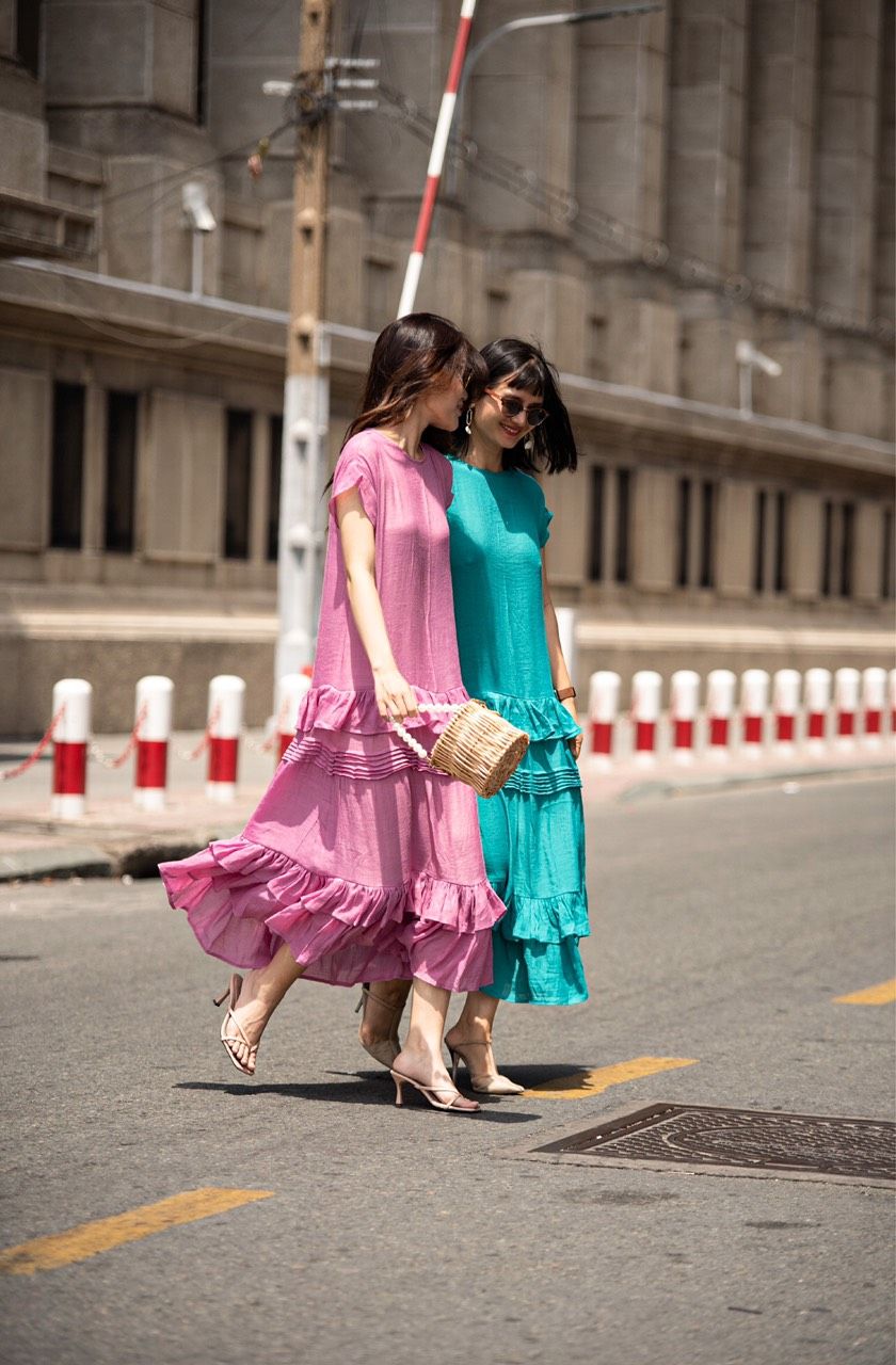 Amelia Ruffled Dress - Đầm maxi suông bèo tay D267 -> D272 D440