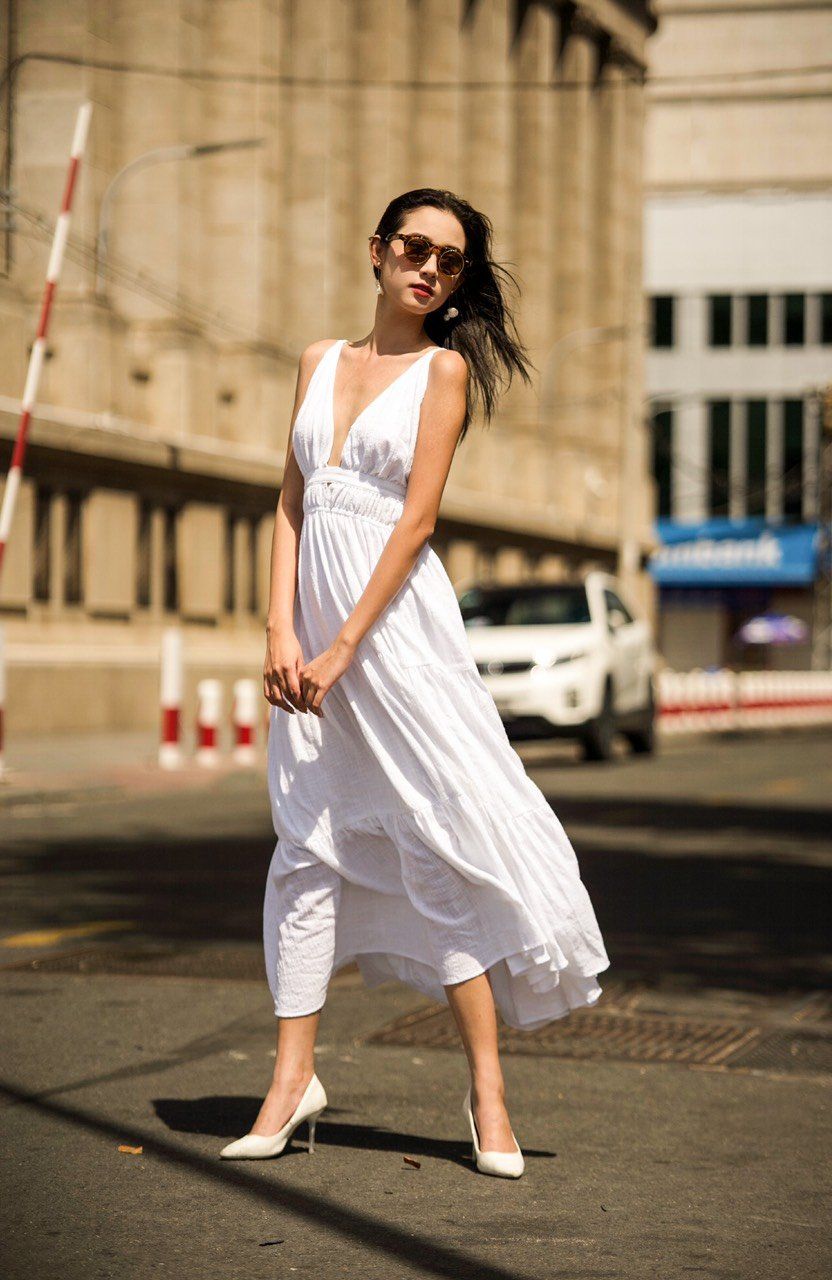 Jordyn Dress - Đầm maxi hai dây, hở lưng (xô) D013 D014
