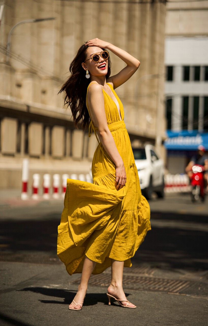 Jordyn Dress - Đầm maxi hai dây, hở lưng (xô) D013 D014