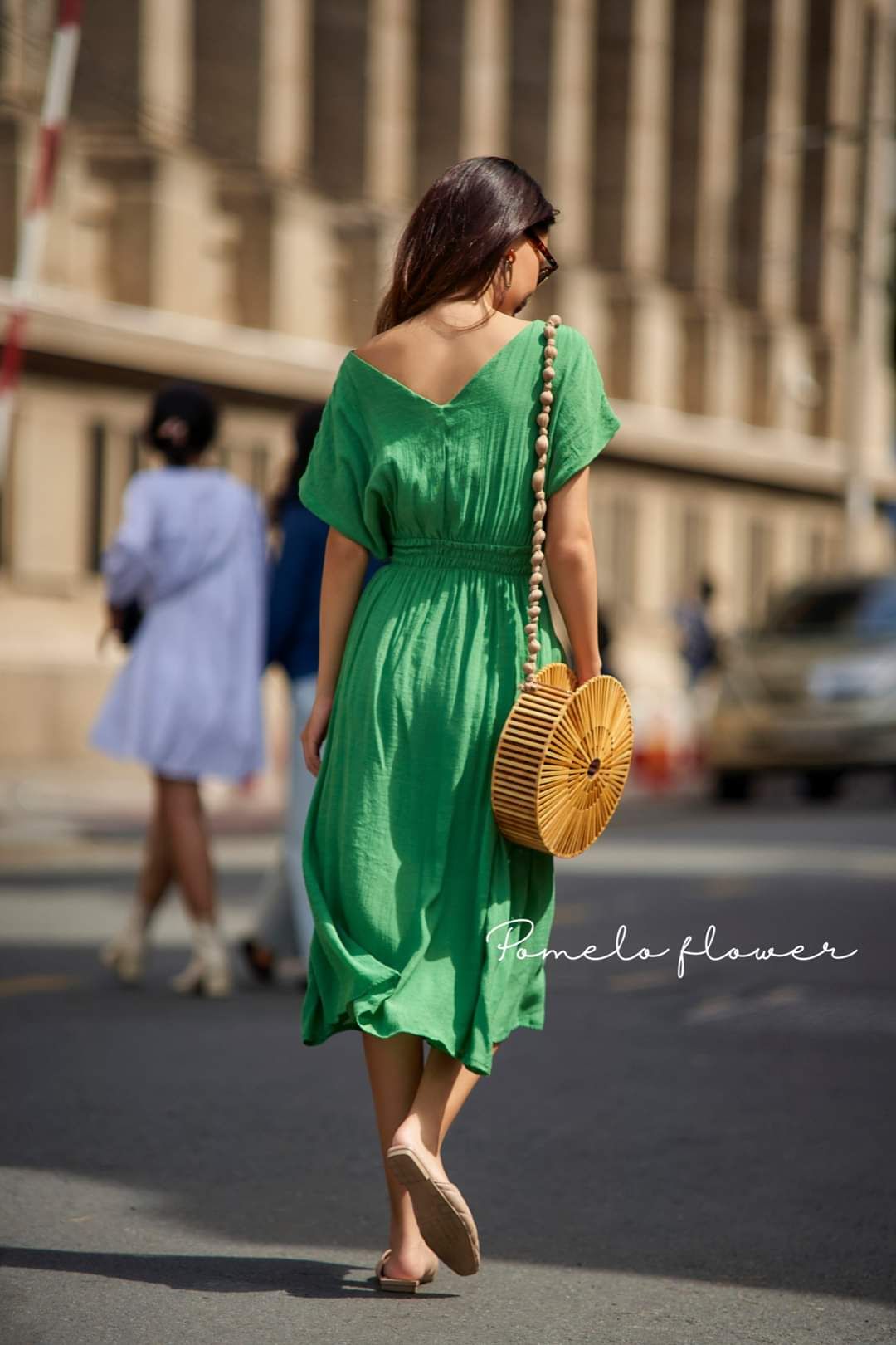 Laila Dress- Đầm maxi cánh dơi , nhấn eo PO01