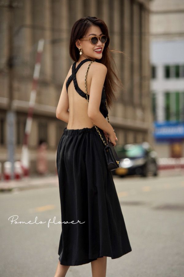 Andrea Dress - Đầm Hở Lưng Chéo Dây D550
